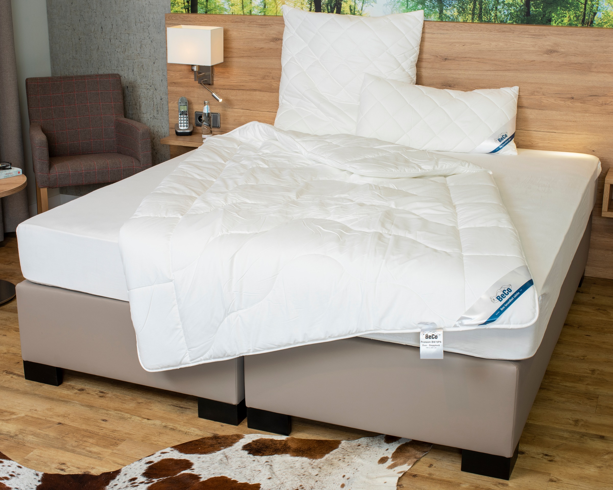 Image of Beco Microfaserbettdecke "BeCo Medibett MF50 Made in Green 135x200 cm und weitere Grössen" warm Füllung Polyester Bezug Baumwolle 1 Stk. tlg. Made in EU, allergiker geeignet (Hausstauballergiker)