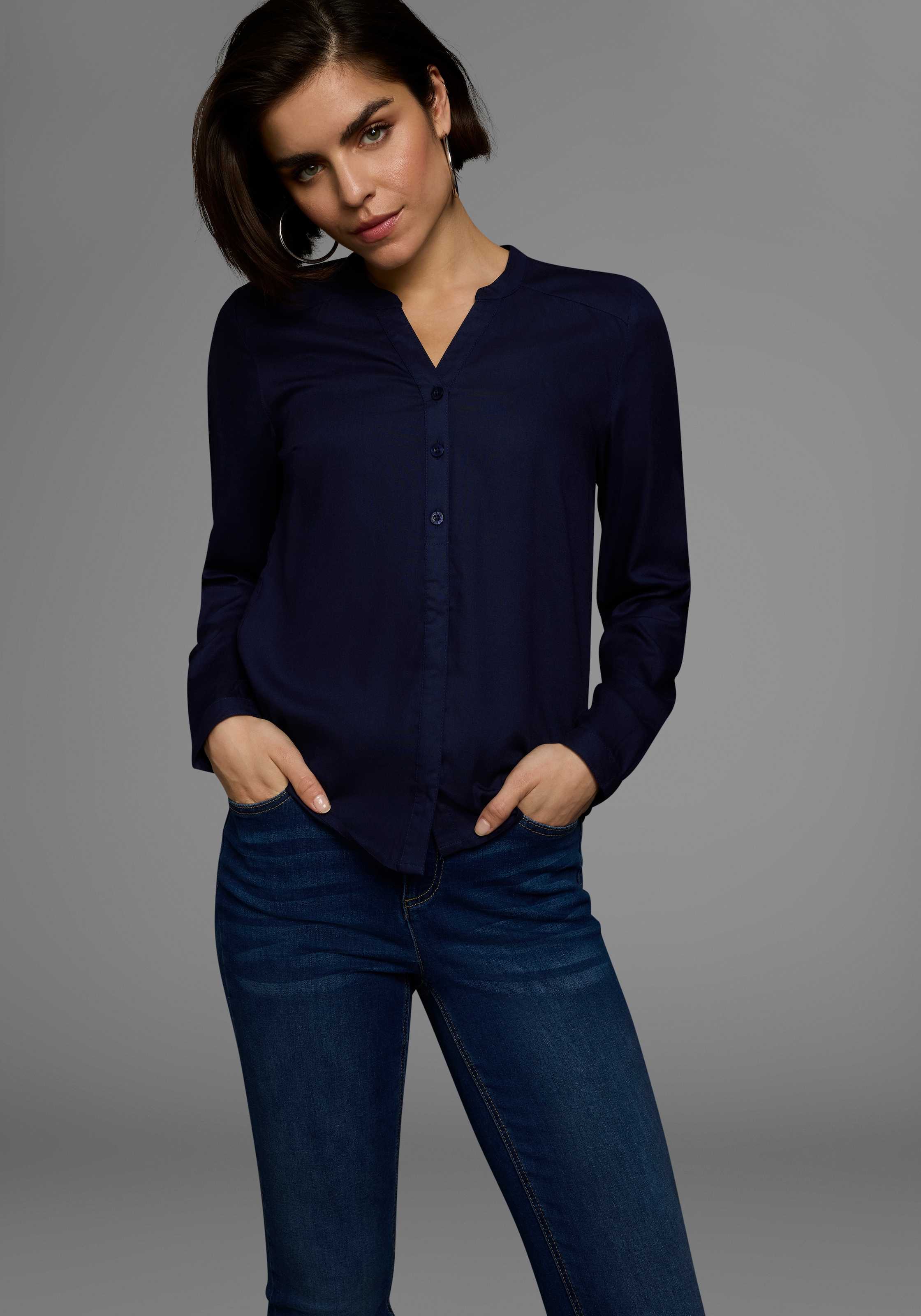 AJC Hemdbluse, aus weich fliessender Viskose