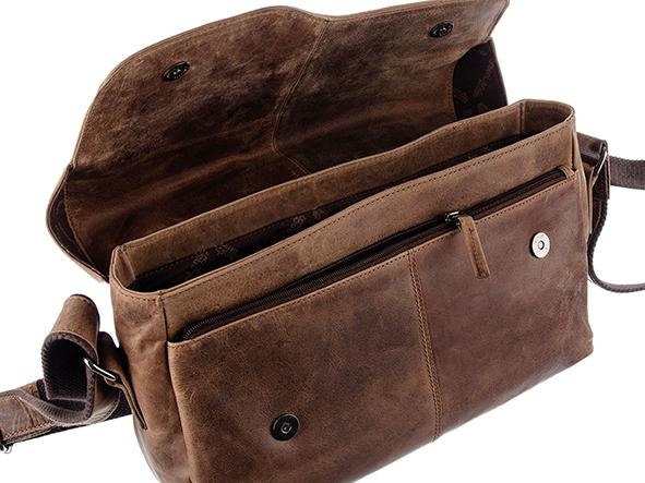 GreenLand Nature Messenger Bag »Montana«, im Vintage Look