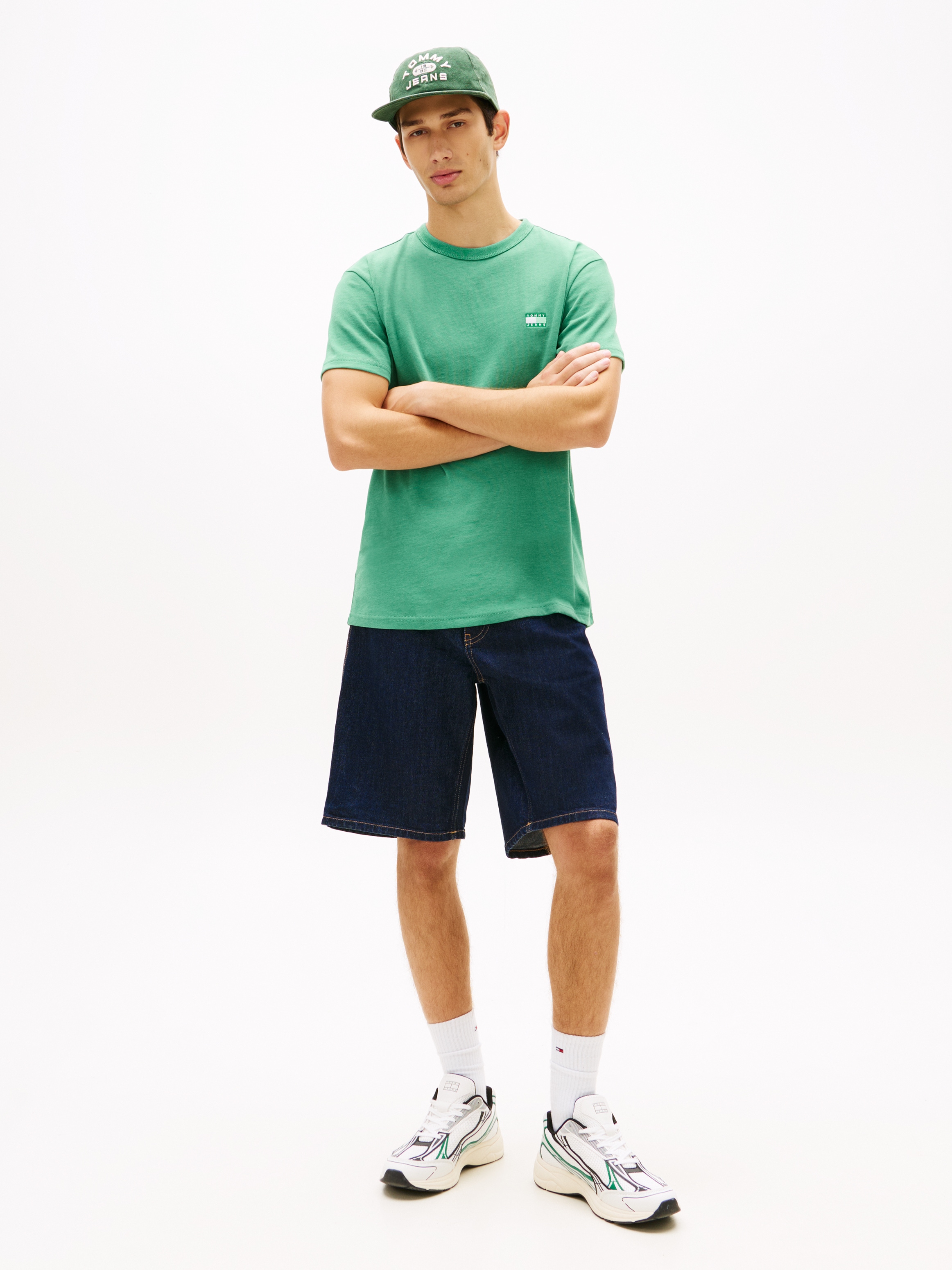 Tommy Jeans T-Shirt »TJM REG BADGE« Rundhals, Jersey, meliert, regular fit