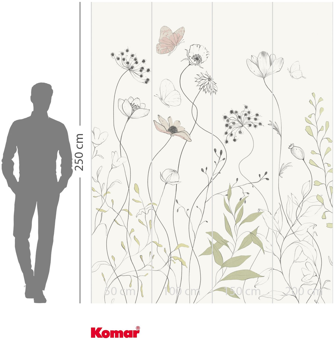 Komar Fototapete »Vlies Fototapete - Easy Breezy - Grösse 200 x 250 cm« Motiv | bedruckt glatt