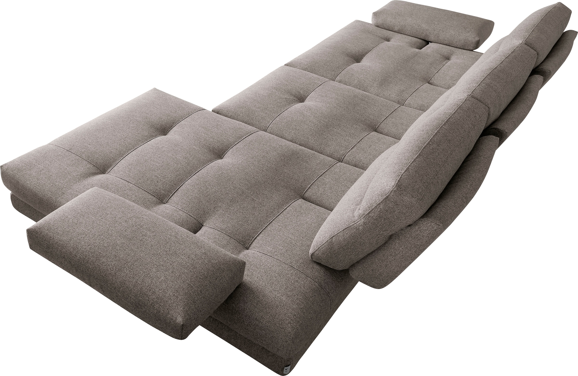 CALIA ITALIA Ecksofa »Toby Wing, B/T: 288/153 cm, Designsofa mit hohem Sitzkomfort, L-Form« inklusive Sitztiefenverstellung, Füsse in chrom glänzend