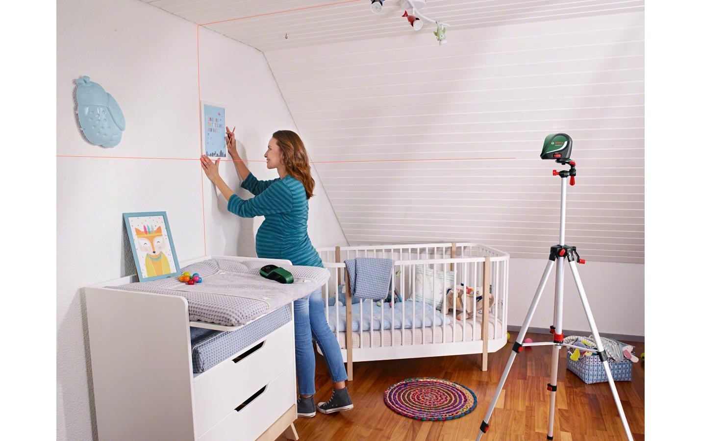 BOSCH Kreuzlinienlaser »UniversalLevel 2 Solo«, Bringt Ihre Idee präzise an die Wand