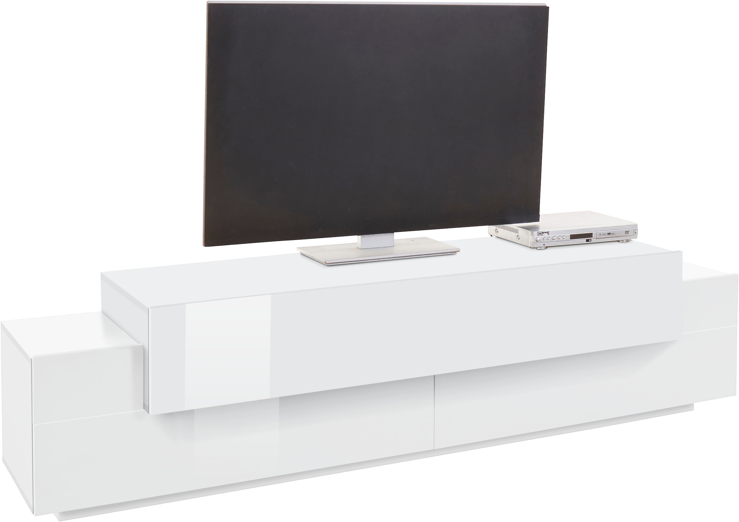 INOSIGN Lowboard »Coro,Lowboard,TV-Kommode,TV-Möbel,TV-Bank«, mit 3 Klappen davon 2 mit Push-to-Open Funktion Breite 200