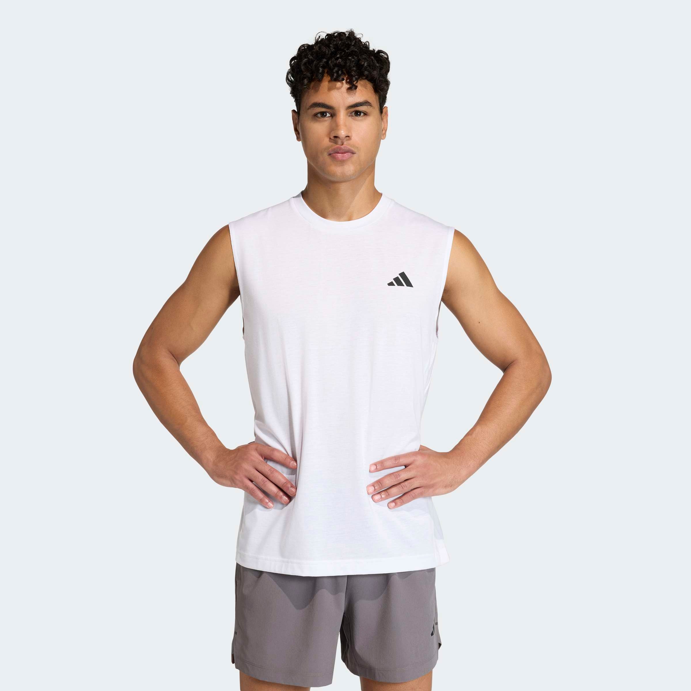 Image of adidas Performance Tanktop "WORKOUT ESSENTIALS FEELREADY ÄRMELLOSES" für Erwachsene, aus Polyester und Baumwolle
