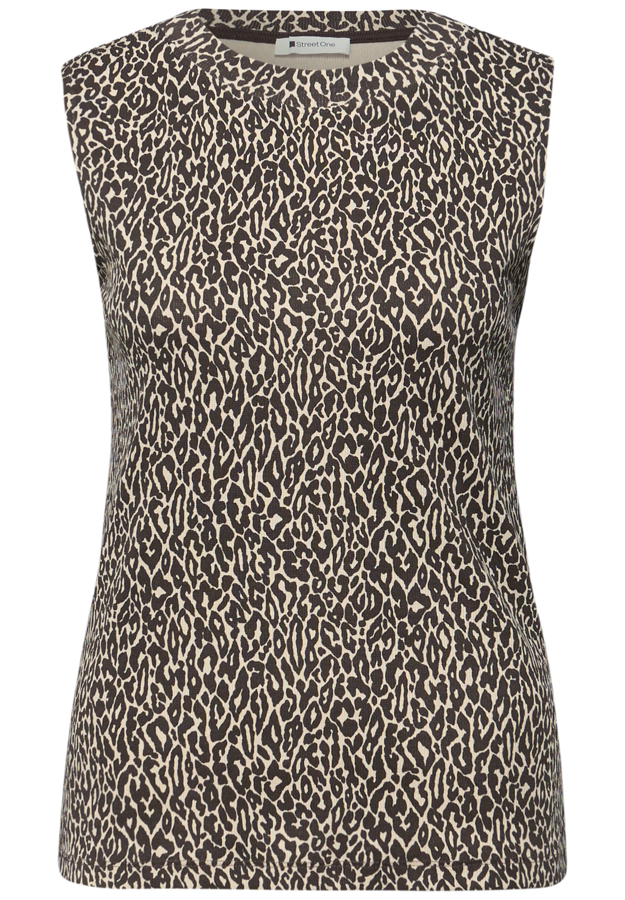STREET ONE Ripptanktop im Leo-Look / Animal-Print