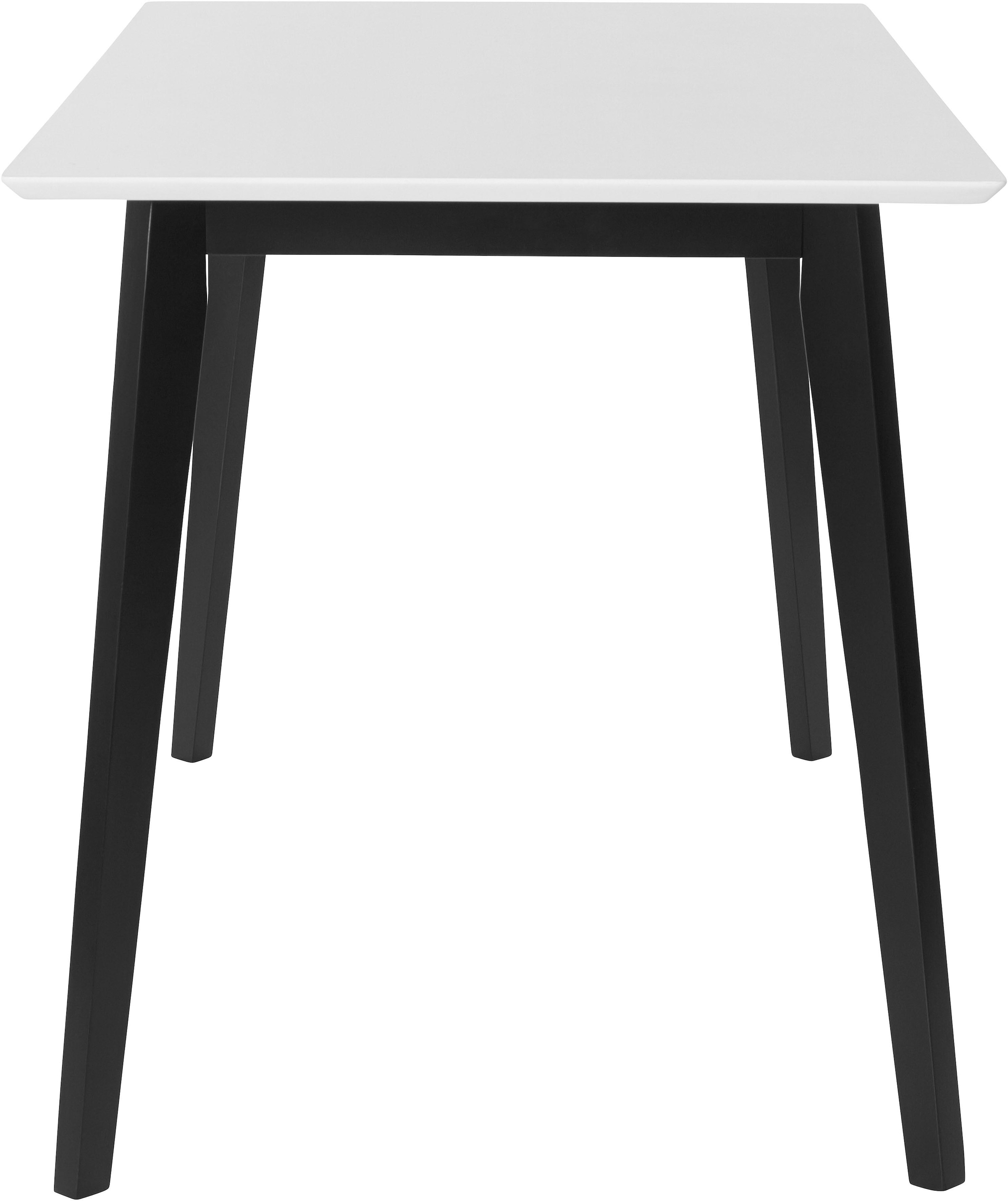 INOSIGN Esstisch »Cody«, mit Beinen aus Massivholz eckige MDF-Tischplatte, in 2 Farbvarianten