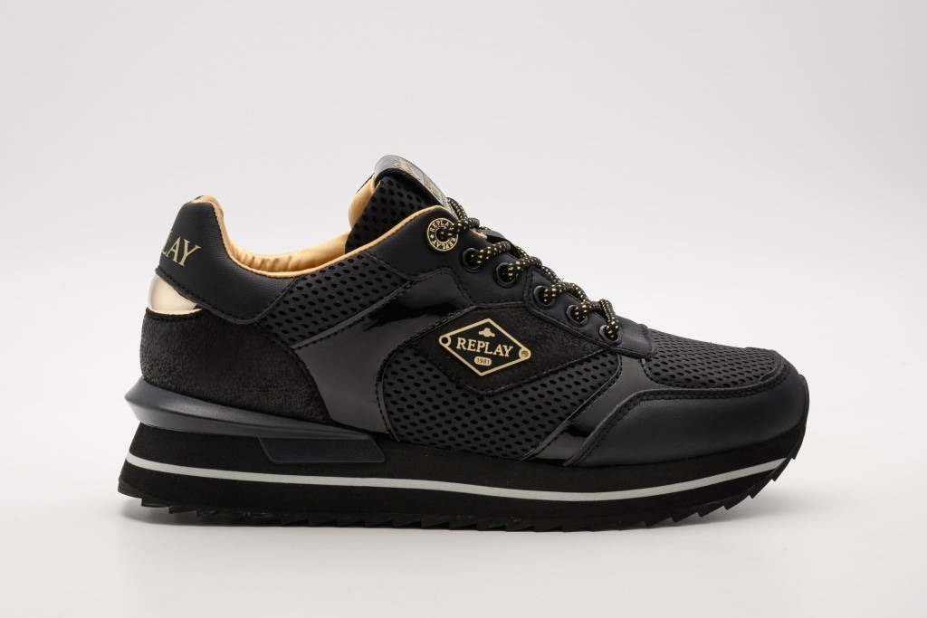 Replay Baskets à plateforme »PENNY HYPE«  sneakers de loisirs, chaussures à lacets, chaussures basses avec détails métalliques
