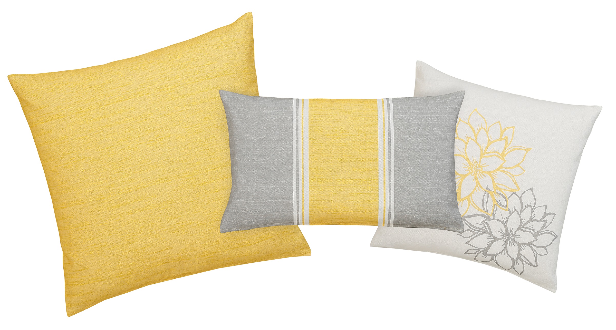 Image of Home affaire Kissenbezüge »Susan«, (3 St., 1x 50x50cm-1x 40x40cm-1x 30x50cm), mit unterschiedlichen Designs in einem Set, Baumwolle, ohne Füllung, mit Reissverschluss bei Ackermann Versand Schweiz