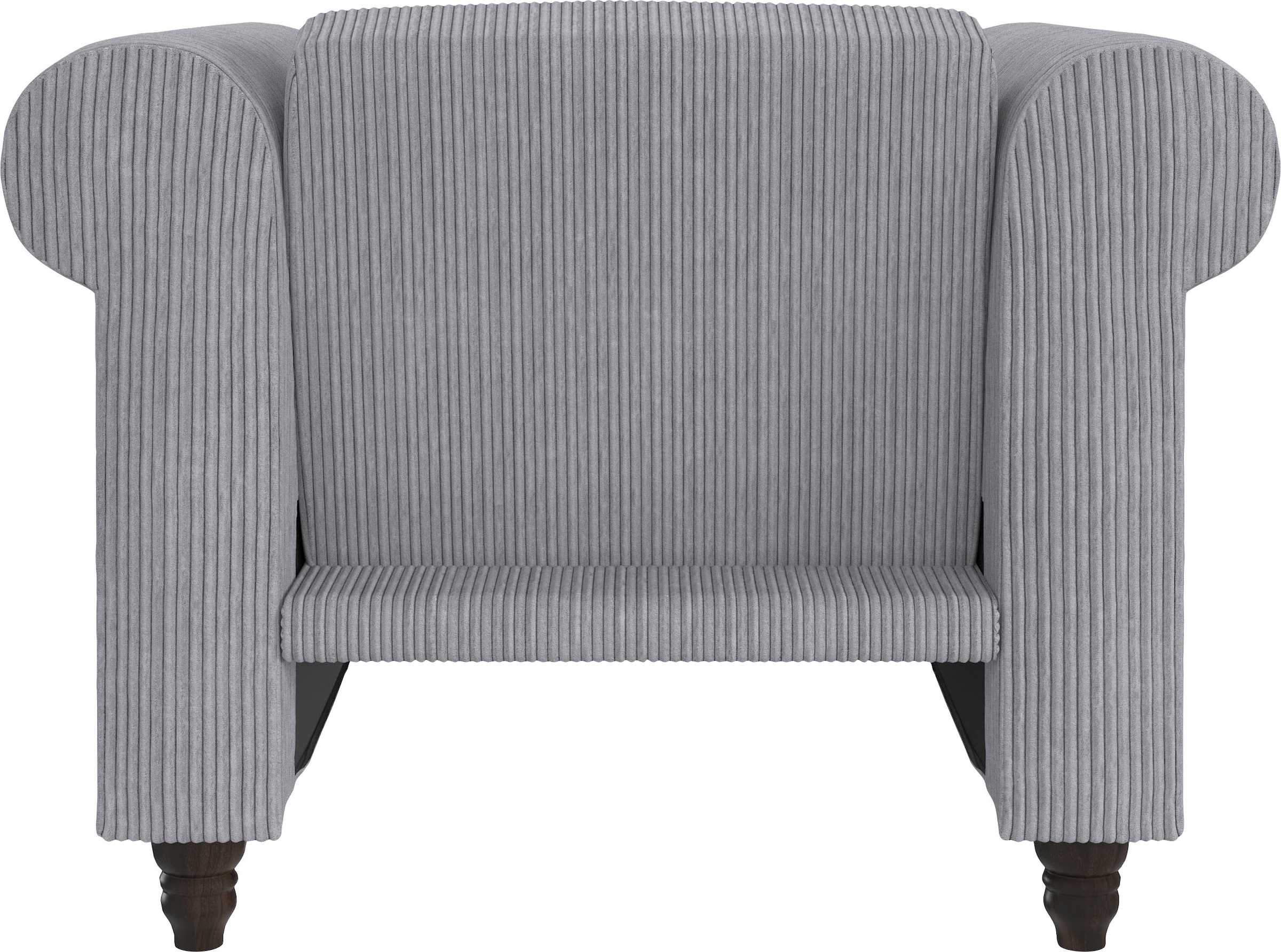 Dorel Home Chesterfield-Sessel »Felix II in Breit-Cord«, mit Rückenlehne 3-fach verstellbar, Beine Massivholz, Sitzhöhe 46 cm