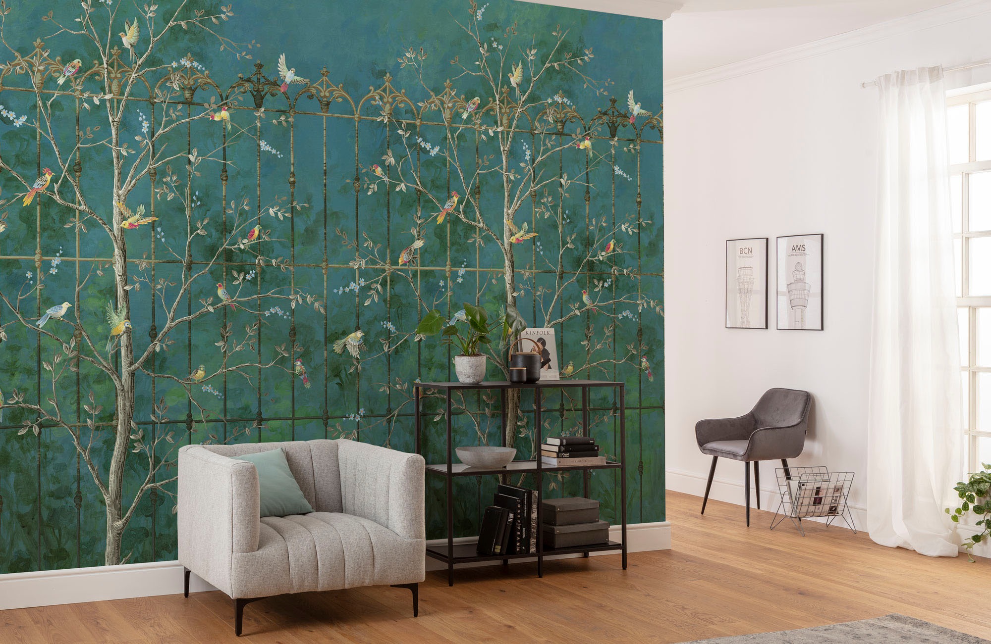 Komar Fototapete »Digitaldruck Vlies - Birdsong Breeze - Grösse 400 x 250 cm«, bedruckt, Wohnzimmer, Schlafzimmer