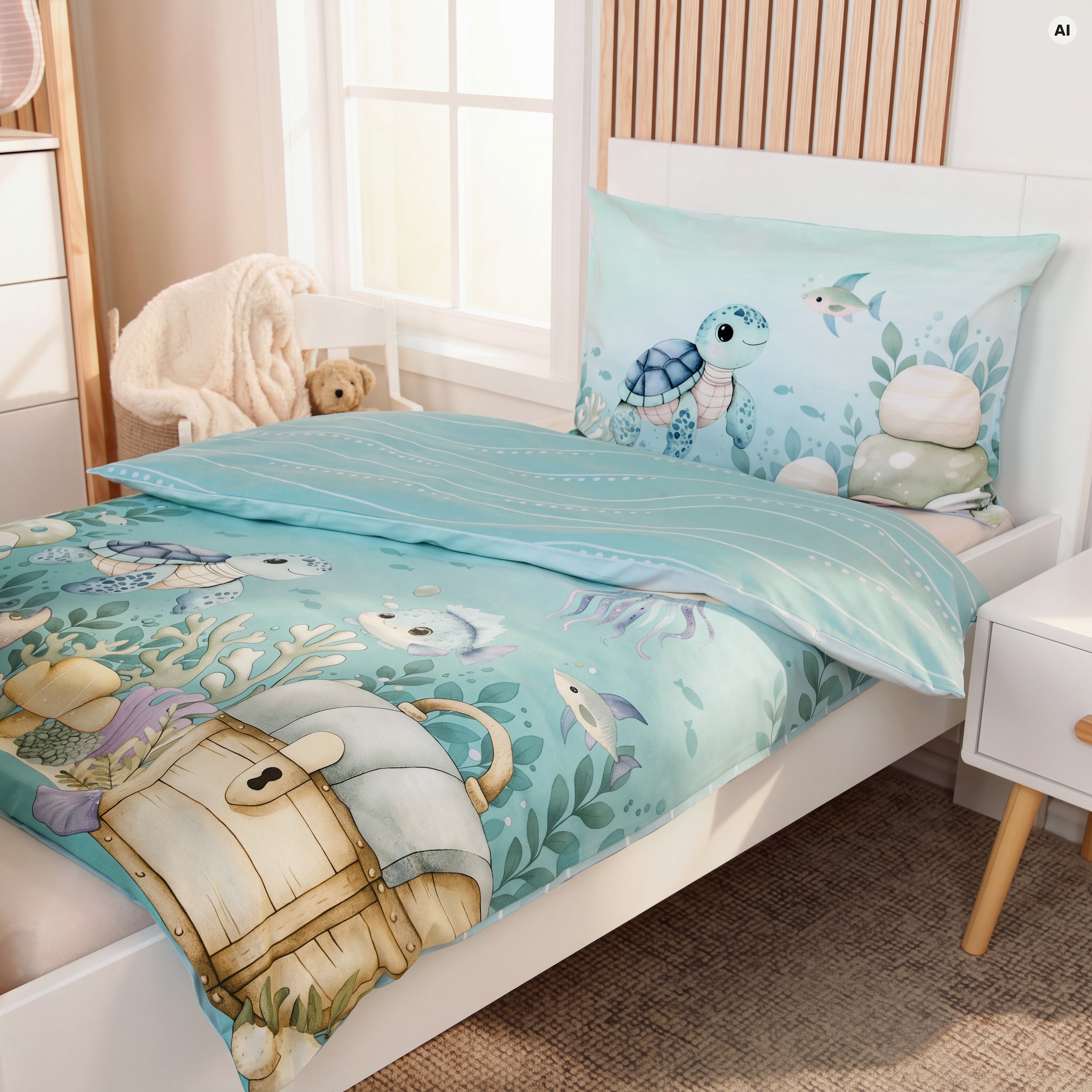 Baby Best Linge de lit pour bébé »Ozeanfreunde« 2 Wendebettwäsche
