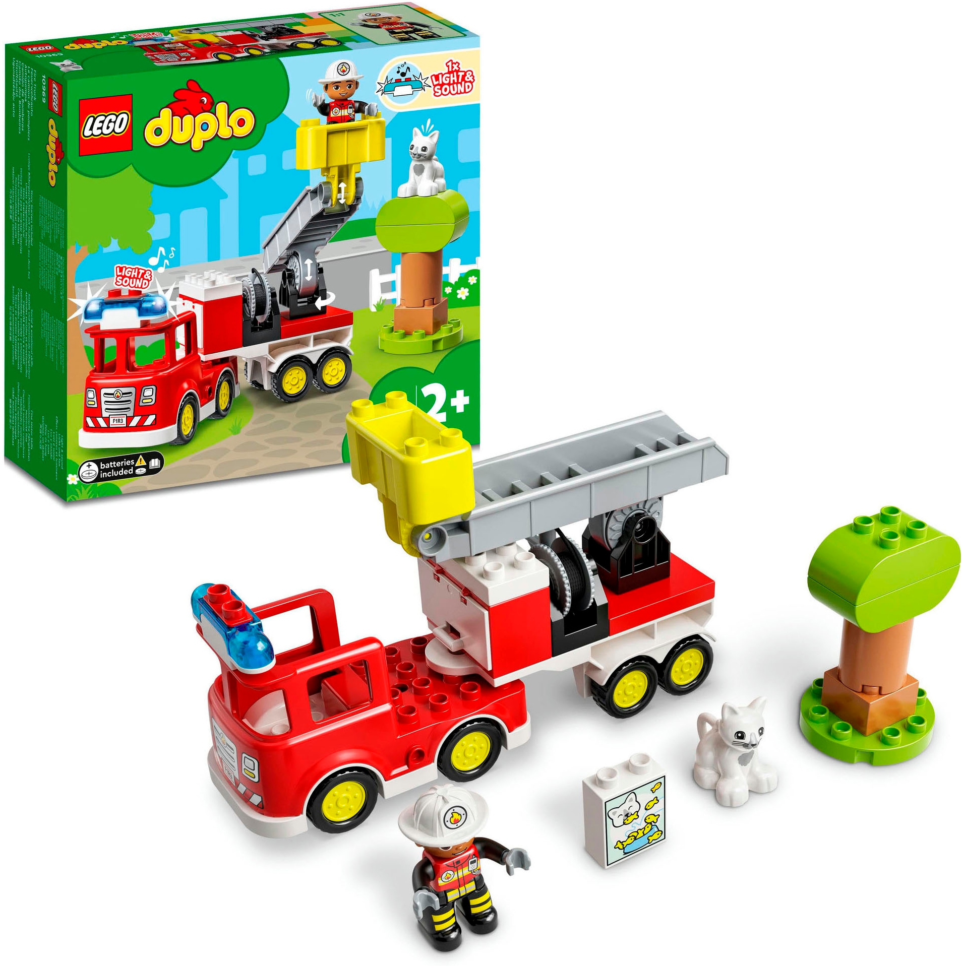Konstruktionsspielsteine »Feuerwehrauto (10969), LEGO® DUPLO«, (21 St.), mit Sirene...