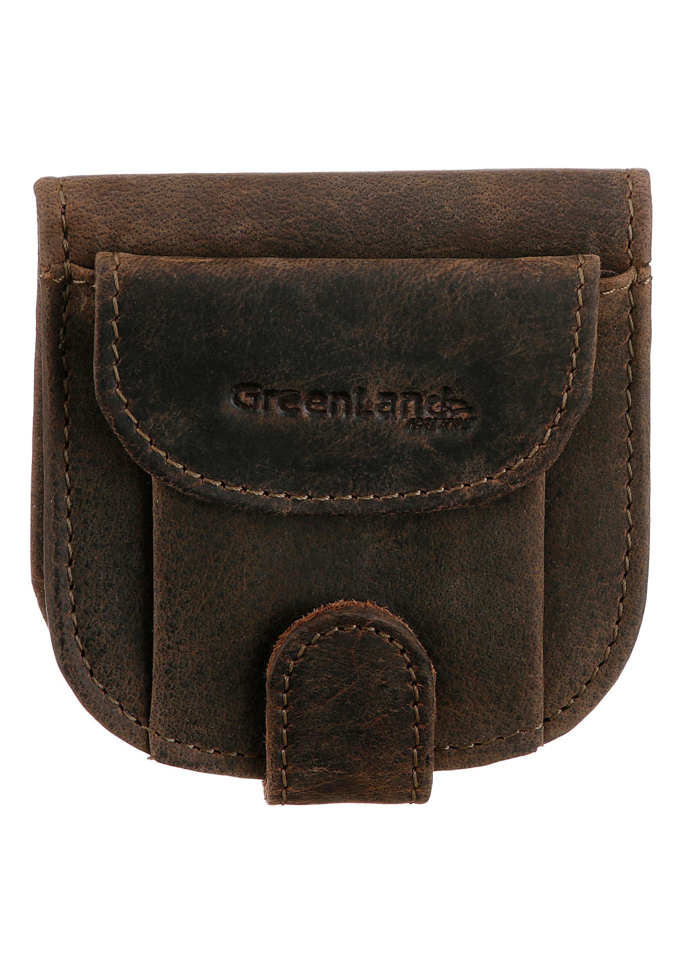 GreenLand Nature Geldbörse »Stone«, aus echtem Leder, im kleinen Format