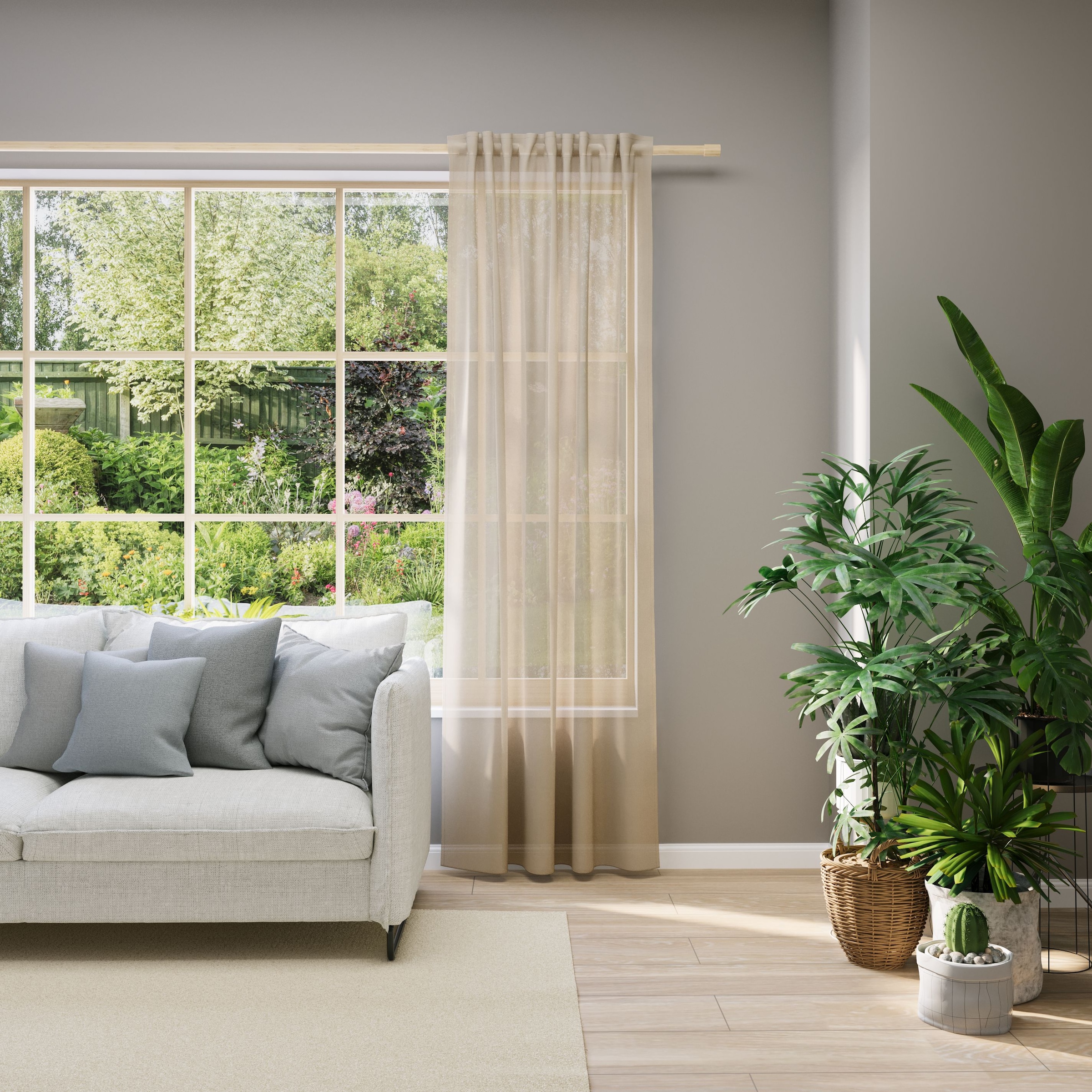 Neutex for you! Vorhang nach Mass »EVA« Multifunktionsband 1 Stk. tlg. Uni-Voile mit elegantem Glanz