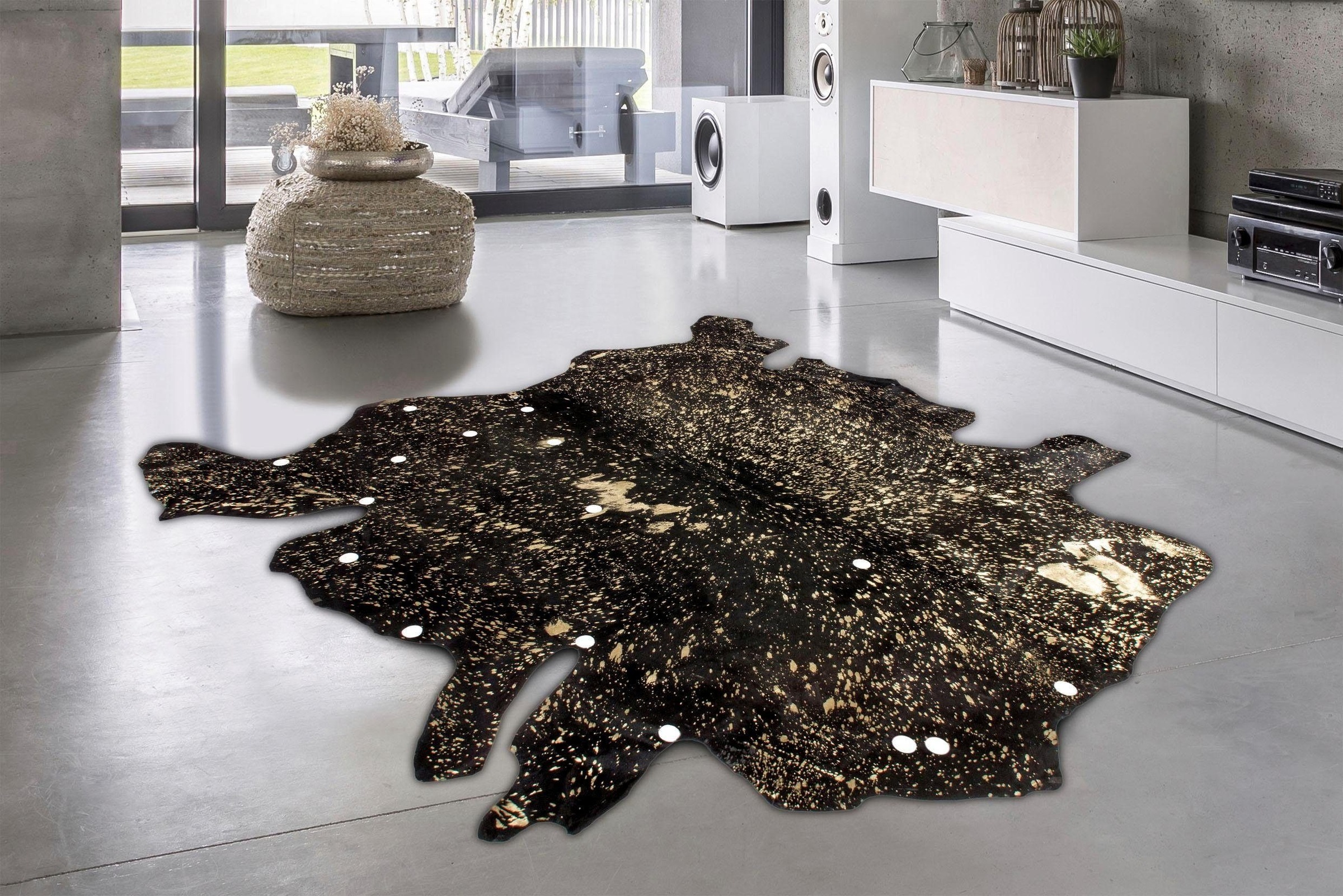 calo-deluxe Fellteppich »Ronda 210«, fellförmig, 8 mm Höhe, echtes Rinderfell, Wohnzimmer