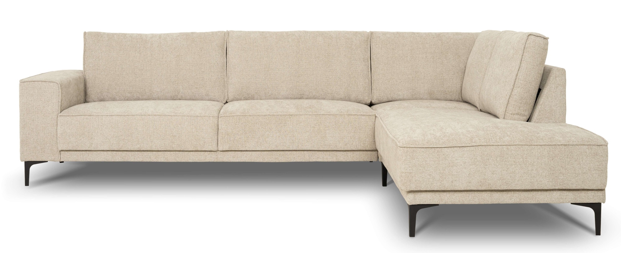 GOODproduct Ecksofa »OLAND L-Form, B: 289 cm, Skandi-Design, Chenille-Bezug« Struktur, Flachgewebe, Luxus-Microfaser, Boucle