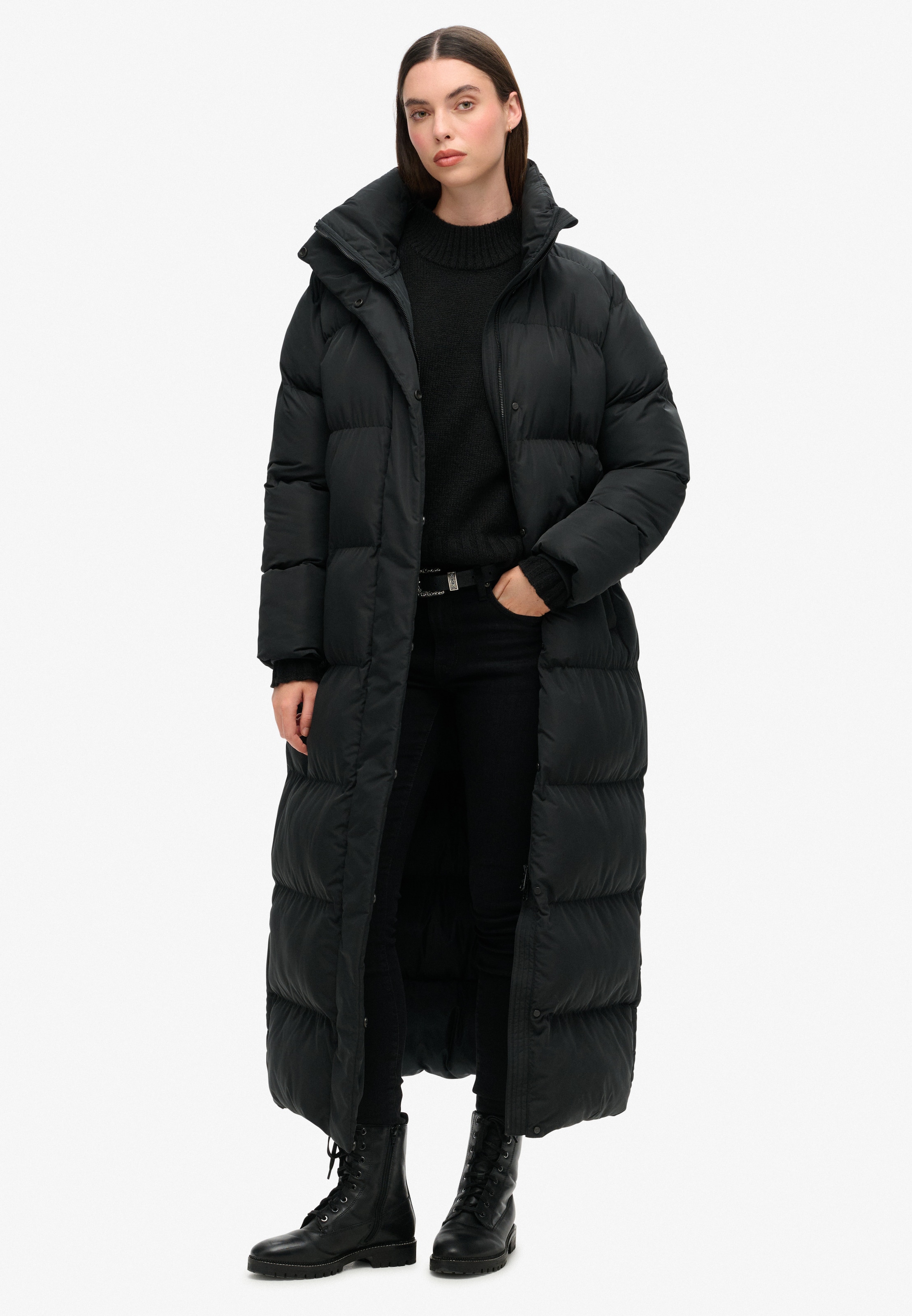 Image of Superdry Steppjacke "MAXI LONGLINE PUFFER JACKET" mit Kapuze