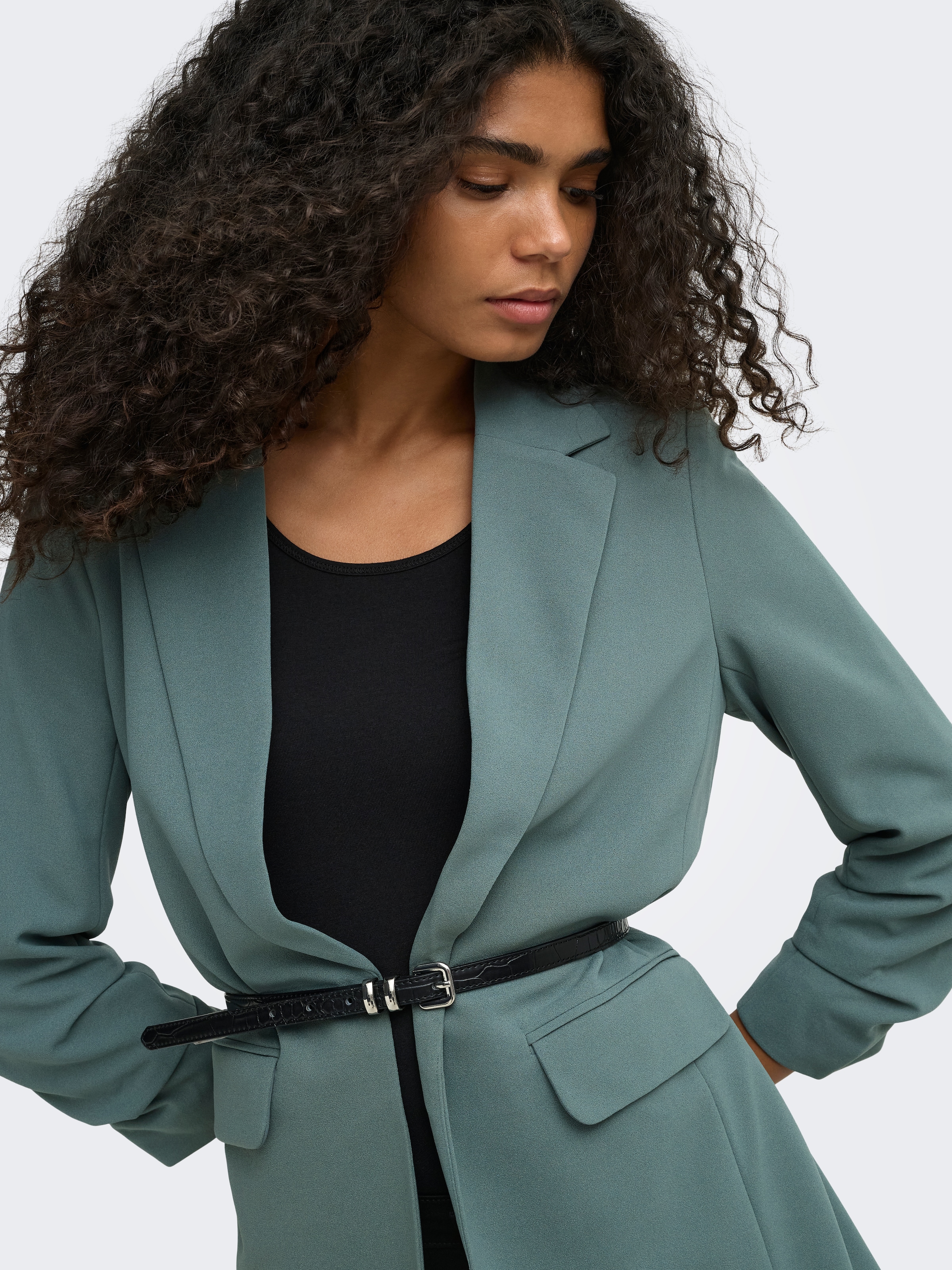 ONLY Blazer long »ONLKALINA 3/4 OPEN BLAZER CC TLR« mélange de matières, coupe ample