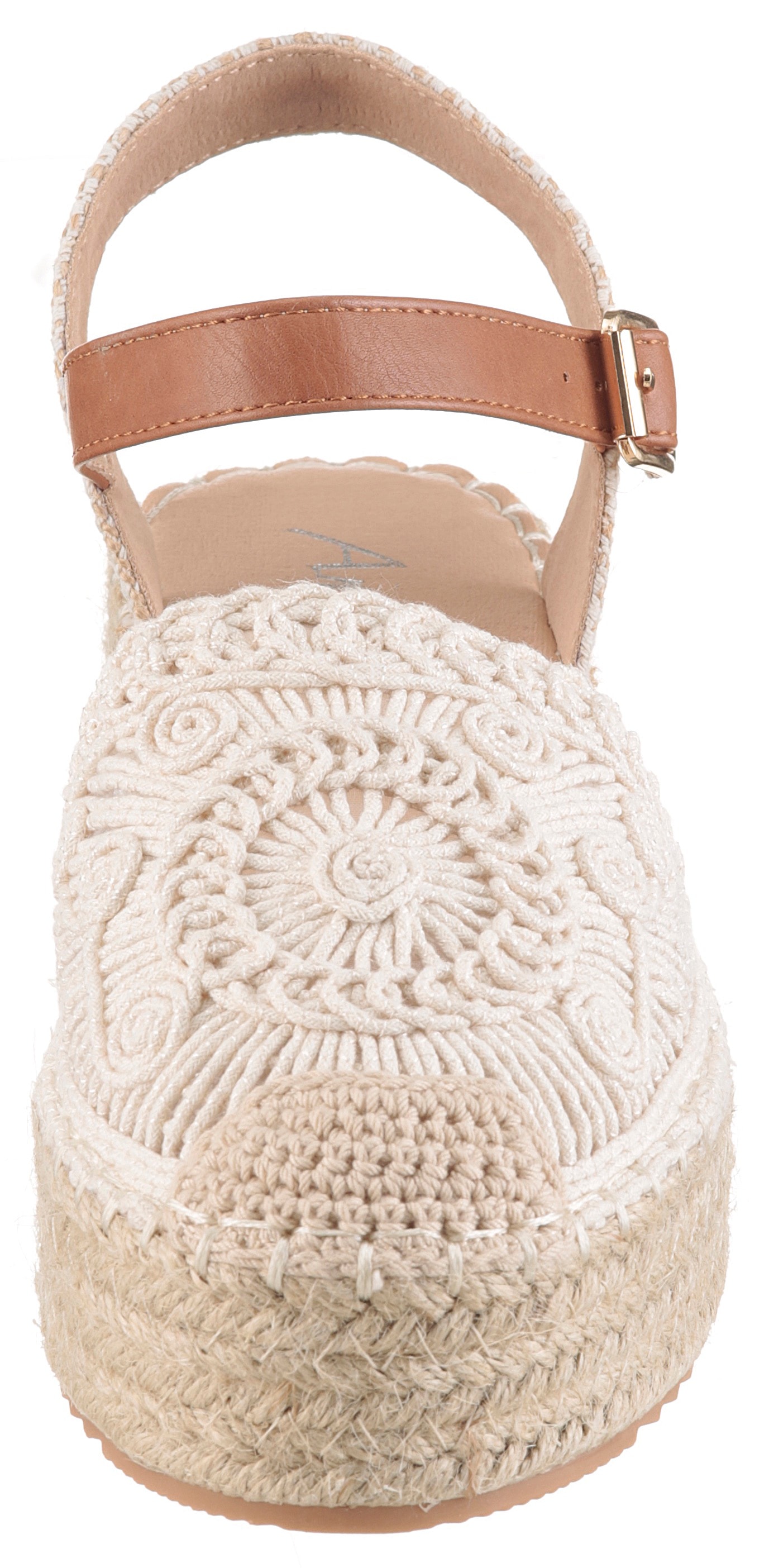 Aniston SHOES Sandale à plateforme  Sandale au crochet, chaussure d'été, chaussure de vacances - NOUVELLE COLLECTION
