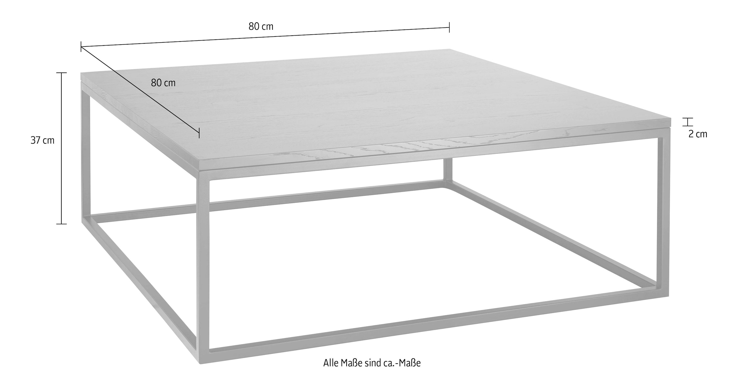 Guido Maria Kretschmer Home&Living Couchtisch »Voorst«, aus massiver Eiche und Metallgestell