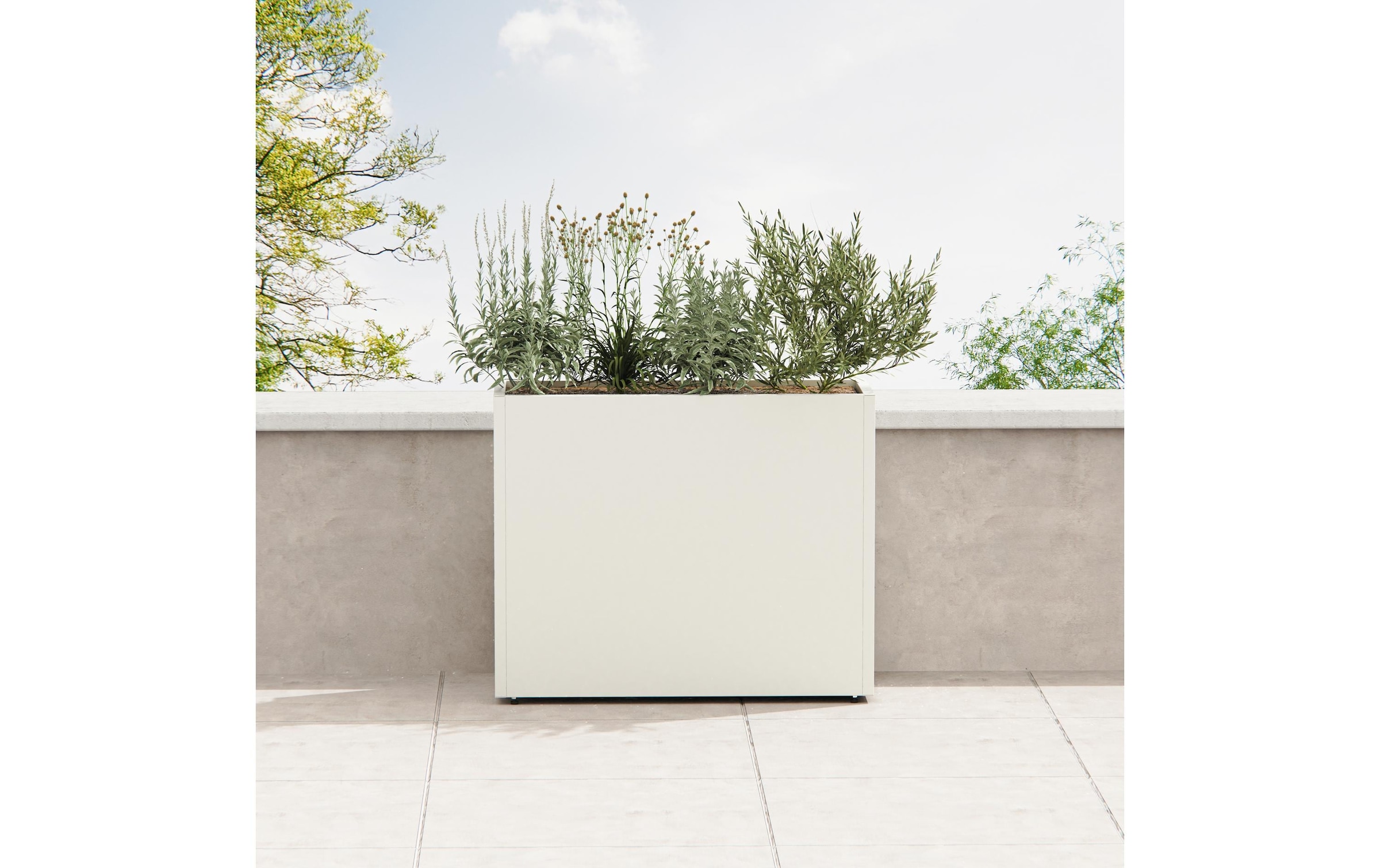 Herstera Garden Pflanzkübel »Raumteiler 40 Moon White«