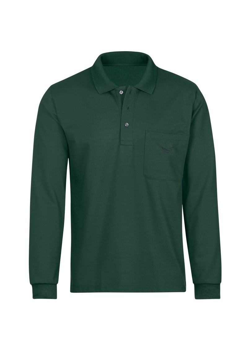 Trigema Poloshirt »TRIGEMA Langarm Poloshirt aus Baumwolle«, (1 tlg.)