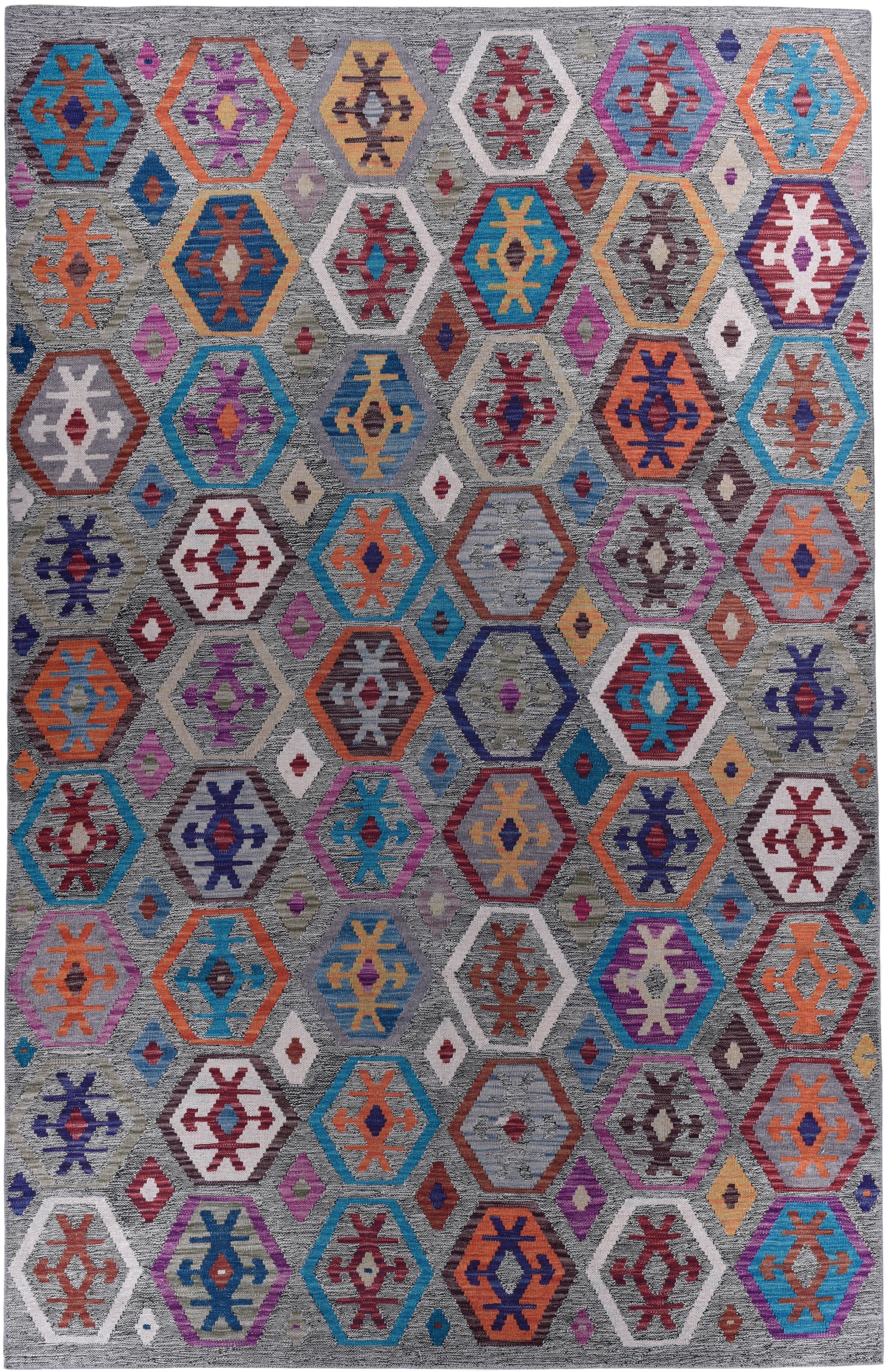 Image of Gino Falcone Teppich "Cecilia 27594" rechteckig 3 mm Höhe Flachgewebe, bedruckt, ideal im Wohnzimmer & Schlafzimmer