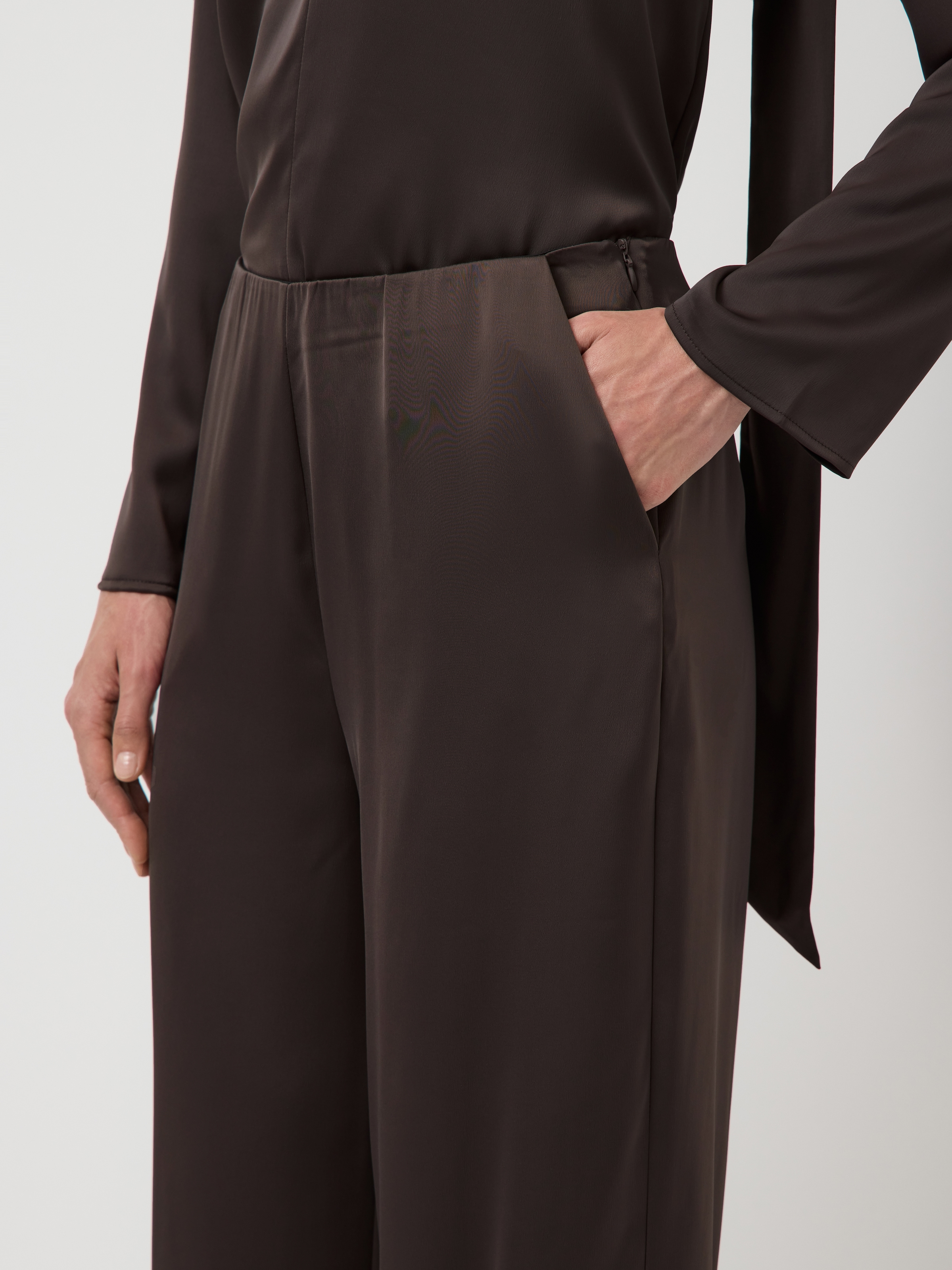 Y.A.S Pantalon de costume »YASPELLA HW WIDE PANTS S. NOOS«  avec stretch, brillant