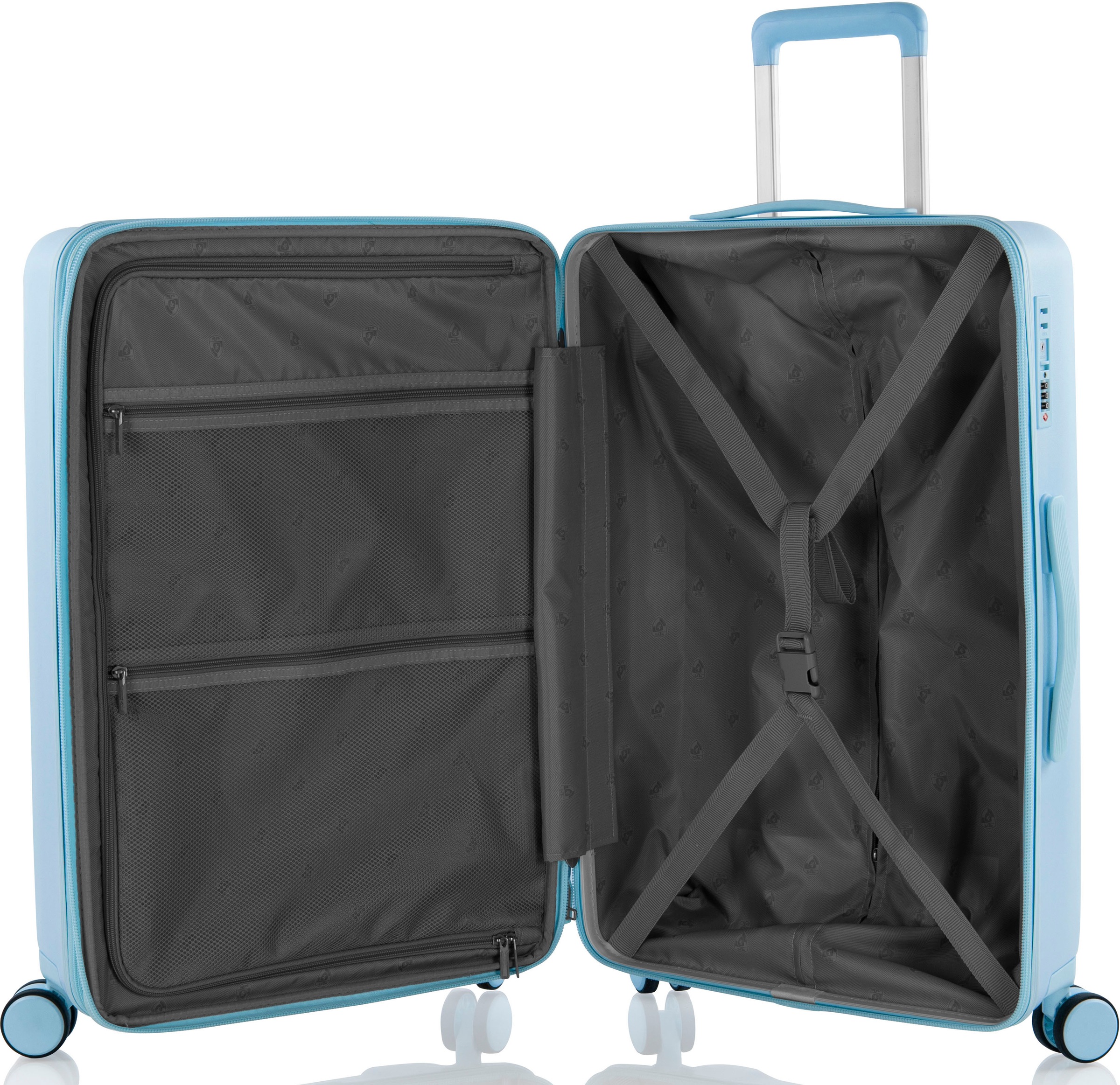 Heys Hartschalen-Trolley »Pastel, in verschiedenen Farben und Grössen«, 4 Rollen, Heys x Joachim Llambi Handgepäck-Koffer TSA Schloss Volumenerweiterung