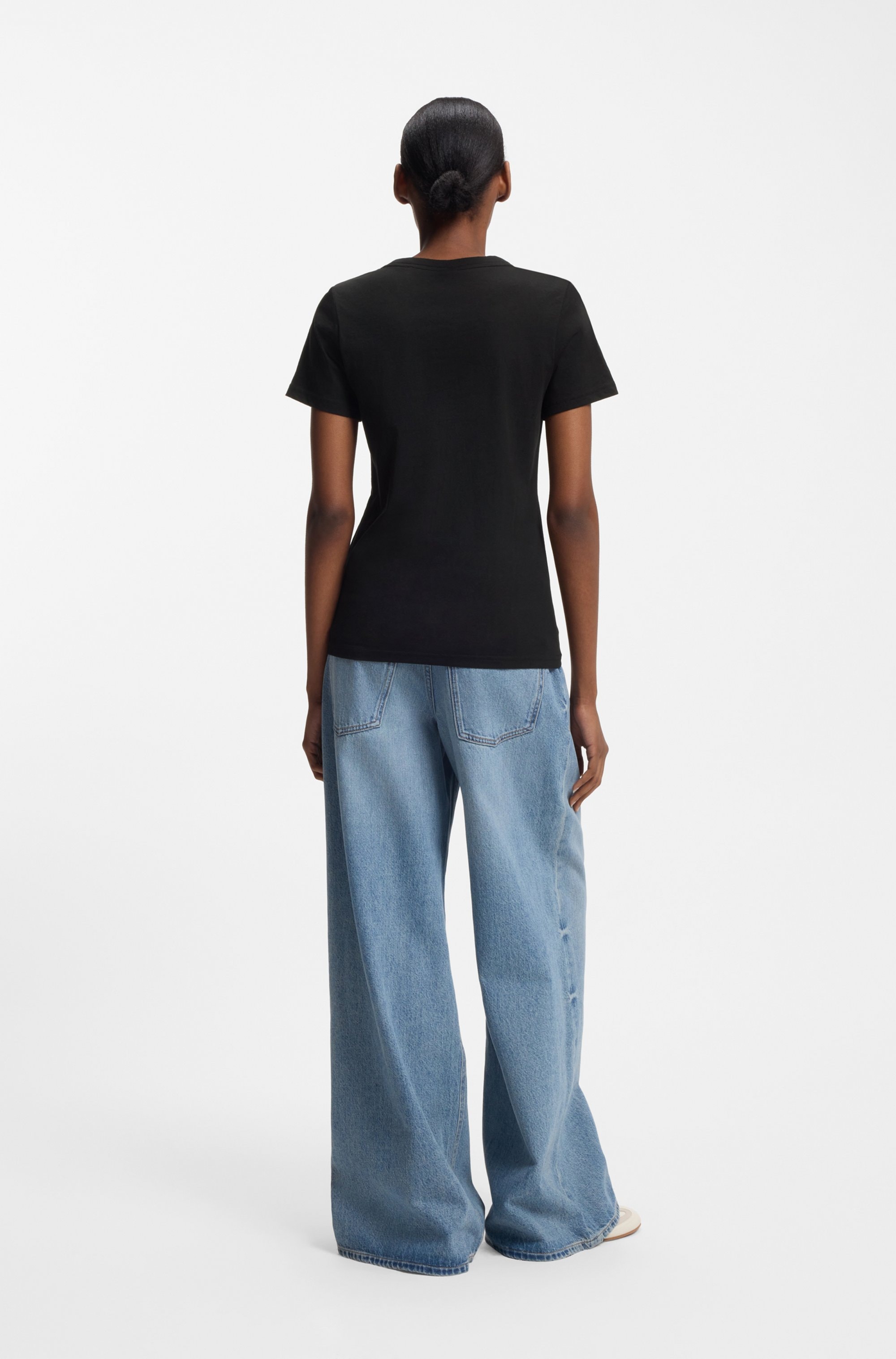 HUGO Blue T-shirt »Classic Tee« mit Rundhals, Logodruck