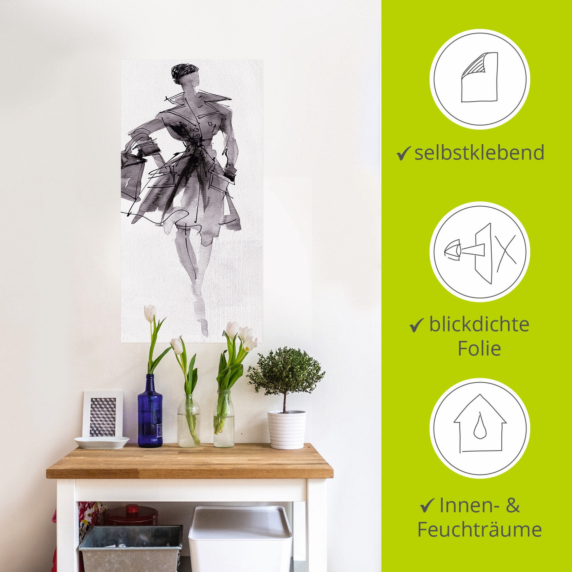 Artland Wandbild »Mode Skizzenbuch VII«, Mode, (1 St.), als Leinwandbild, Poster, Wandaufkleber in verschied. Grössen
