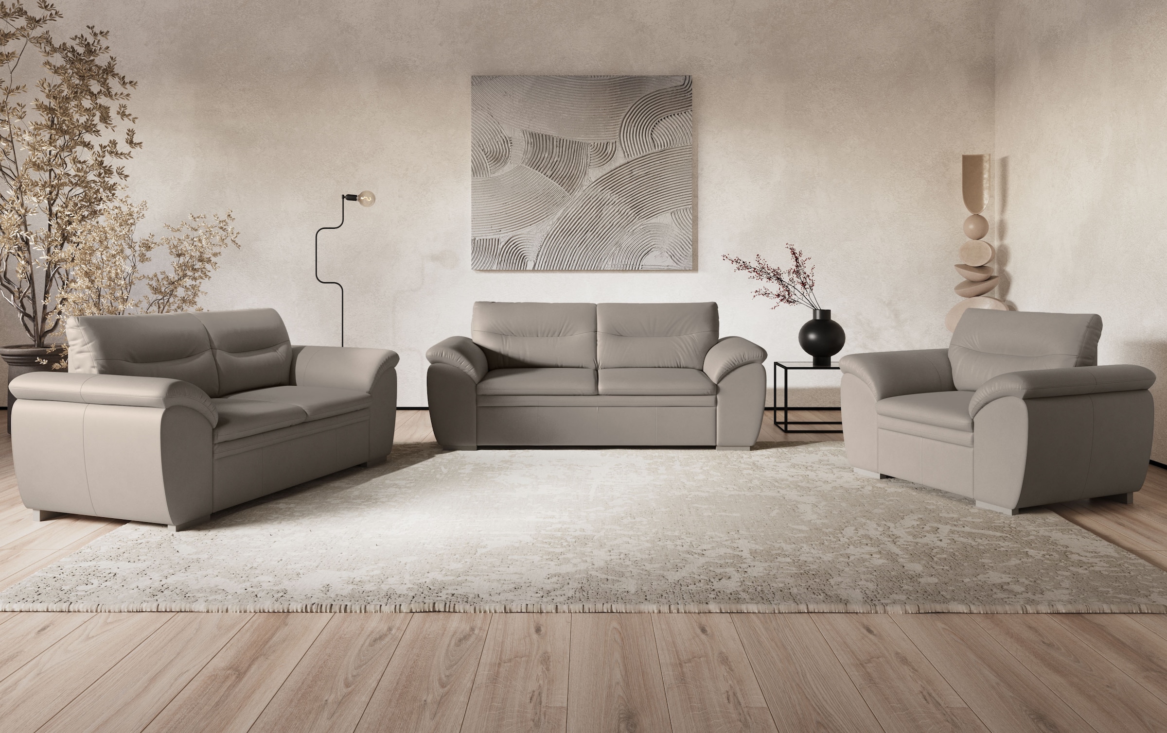 COTTA Ensemble rembourré »Leandra« Set bestehend aus: 2-Sitzer & 2,5-Sitzer