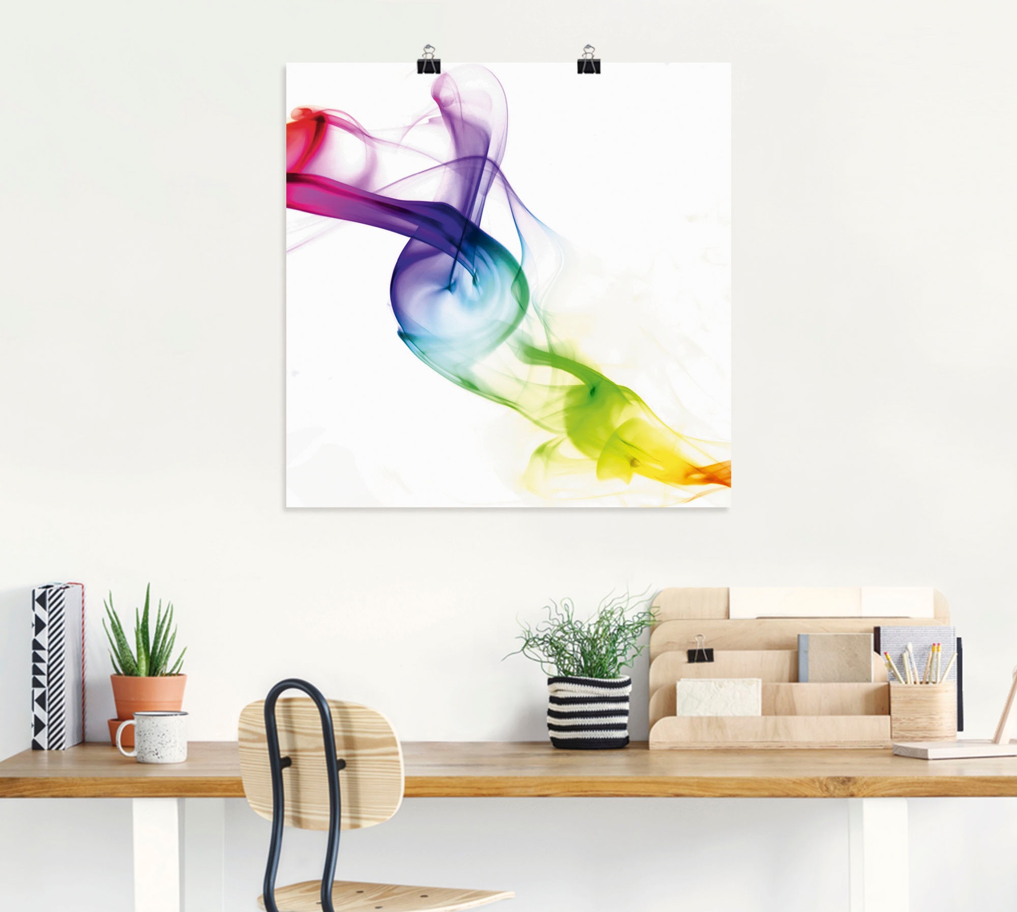 Artland Fresque murale »Rauch - Abstrakt« 1 cuis tlg. als Leinwandbild, Poster in verschied. Grössen