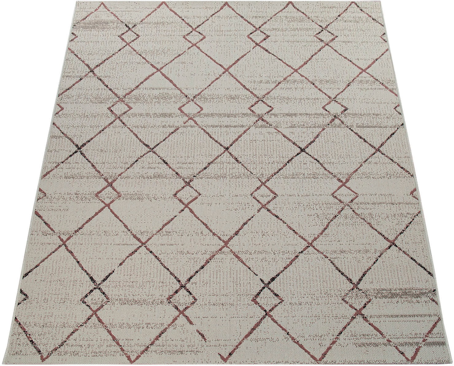 Image of Paco Home Teppich »Ostende 533«, rechteckig, 5 mm Höhe, Flachgewebe, modernes Rauten Design, In- und Outdoor geeignet, Wohnzimmer bei Ackermann Versand Schweiz