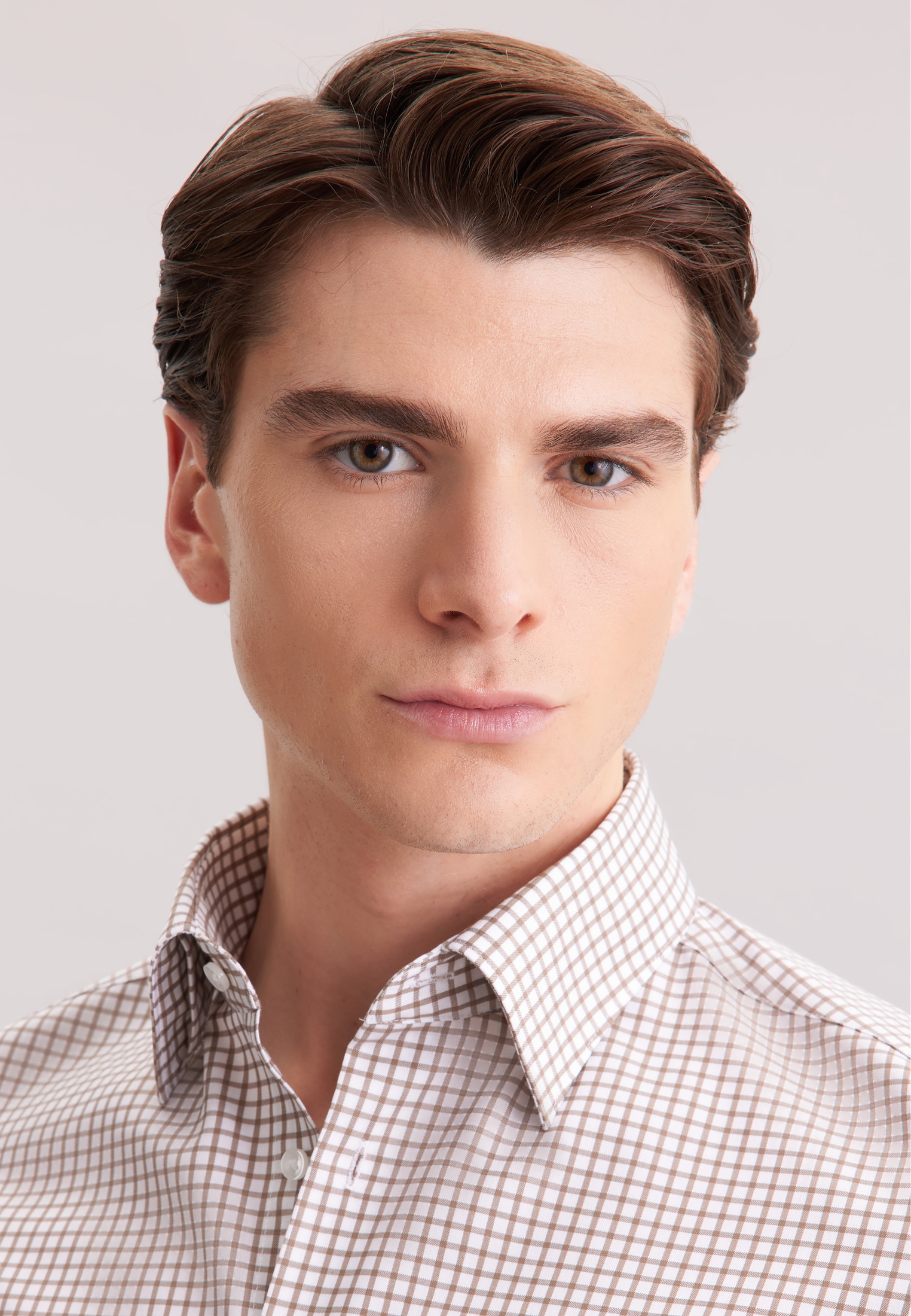 seidensticker Businesshemd »Schwarze Rose« Shaped 1/1 Covered-Button-Down-Kragen Karo