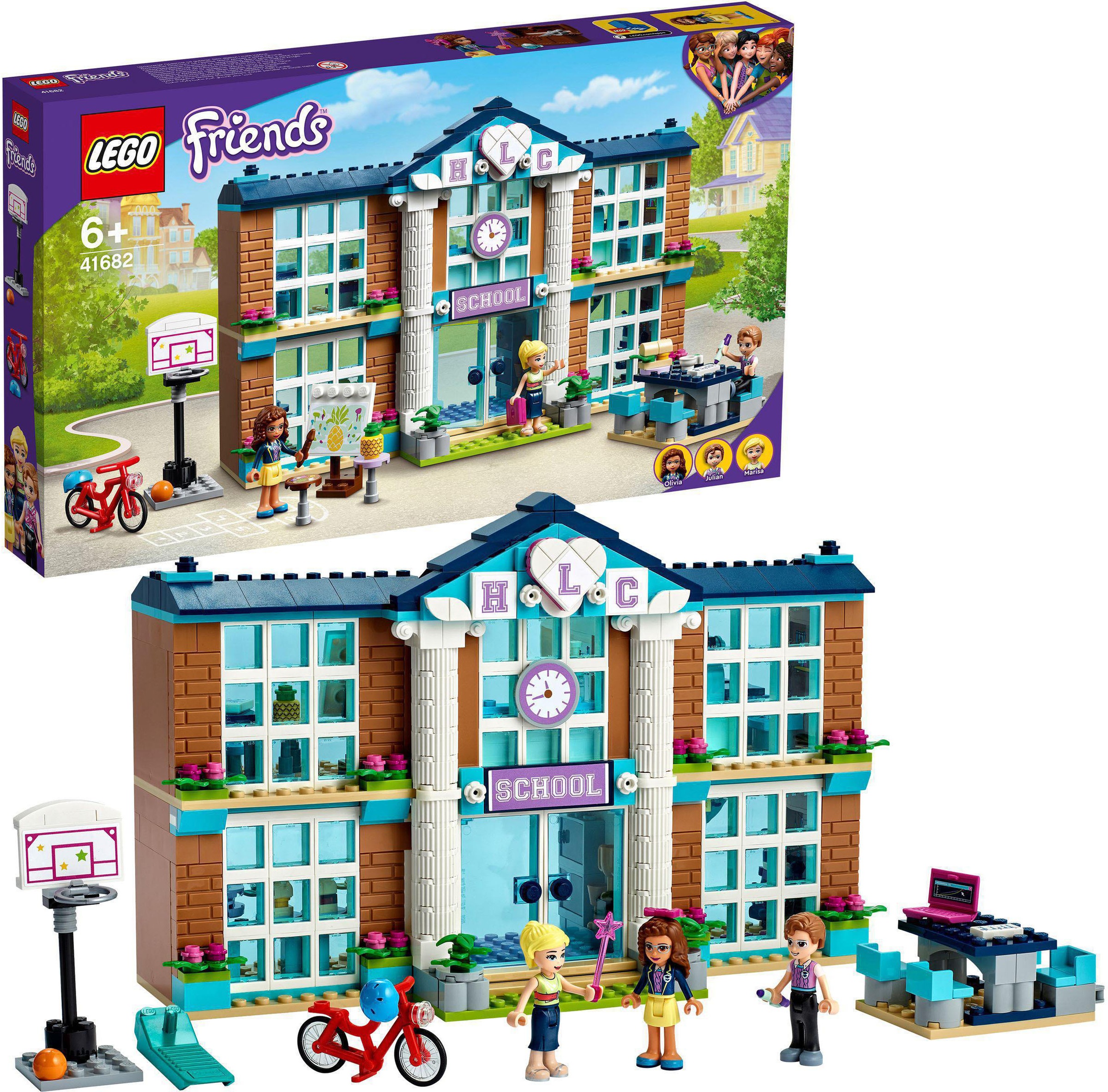 Image of LEGO® Konstruktionsspielsteine »Heartlake City Schule (41682), LEGO® Friends«, (605 St.), Made in Europe bei Ackermann Versand Schweiz