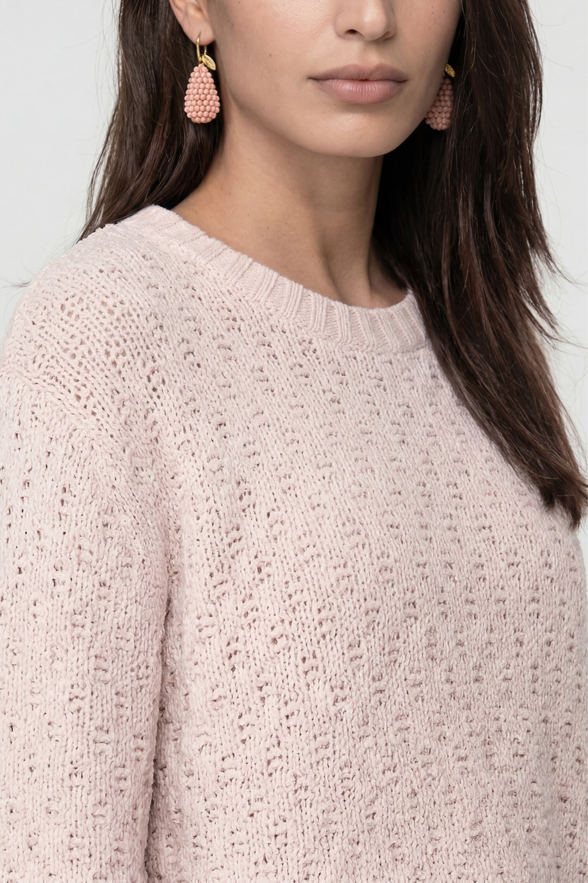Monari Pull en tricot »Pullover Lurex« Coupe régulière avec col rond