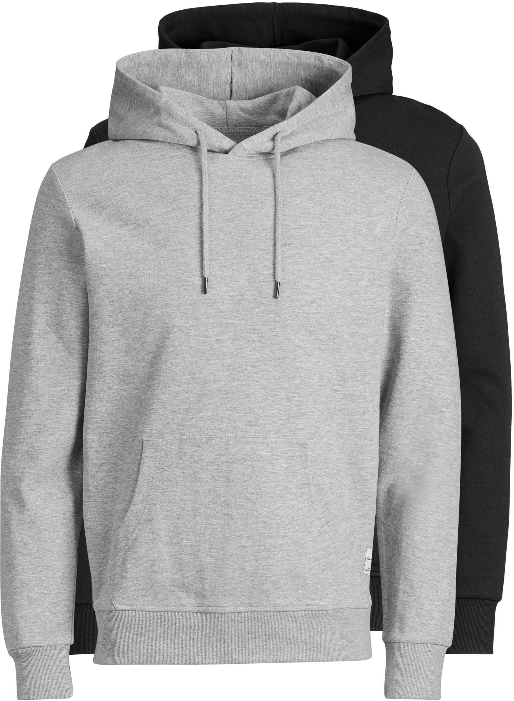 Image of Jack & Jones Kapuzensweatshirt »BASIC SWEAT HOOD«, (Packung, 2 tlg., 2er-Pack), 2er Packung bei Ackermann Versand Schweiz