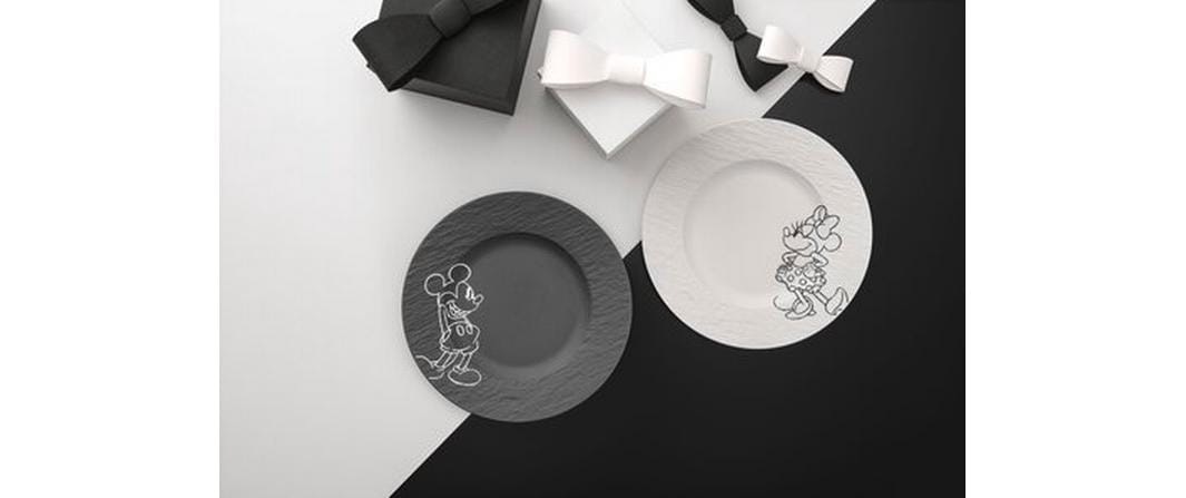 Image of Villeroy & Boch Kindergeschirr-Set "Manufacture Rock – Mickey Mouse 2-teilig" Stilvolle Dessertteller im Disney-Design
