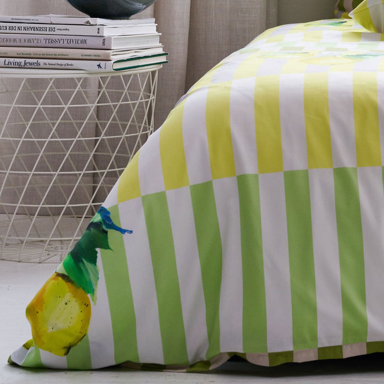 APELT Linge de lit »Fresh« citrons sur rayures