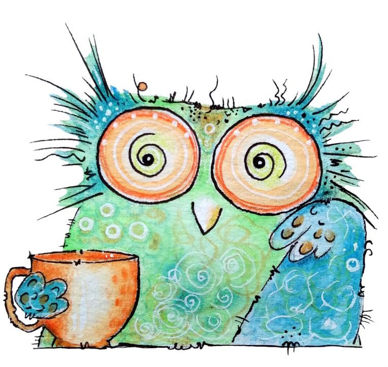 kaufen (1 Wall-Art Eule »Vogel Owl«, Coffee bequem - Kaffee Wandtattoo St.)