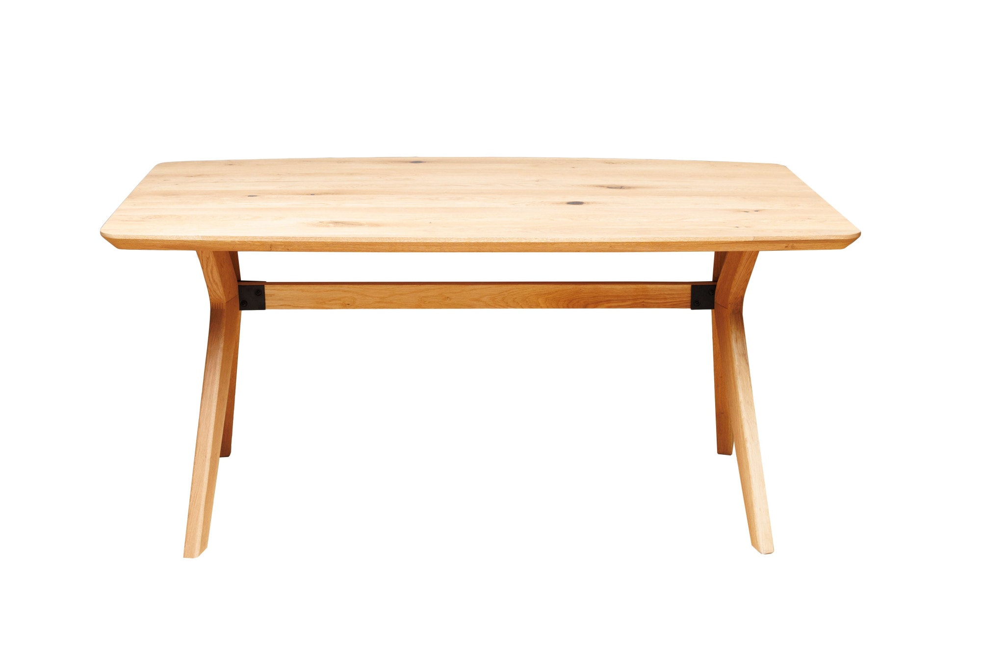 Image of GOODproduct Esstisch "Arco Küchentisch, Tisch, Speisetisch, Esszimmertisch, Familientisch" 4 cm Tischplatte, Eiche geölt, Schweizer Kante & gekreuzte Beine