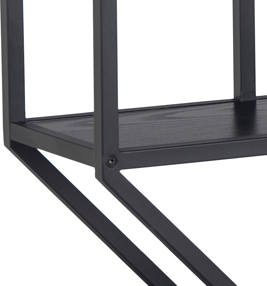 ACTONA GROUP Wandregal Metallgestell, 2 Einlegeböden, Achteckform und asymmetrischen Details