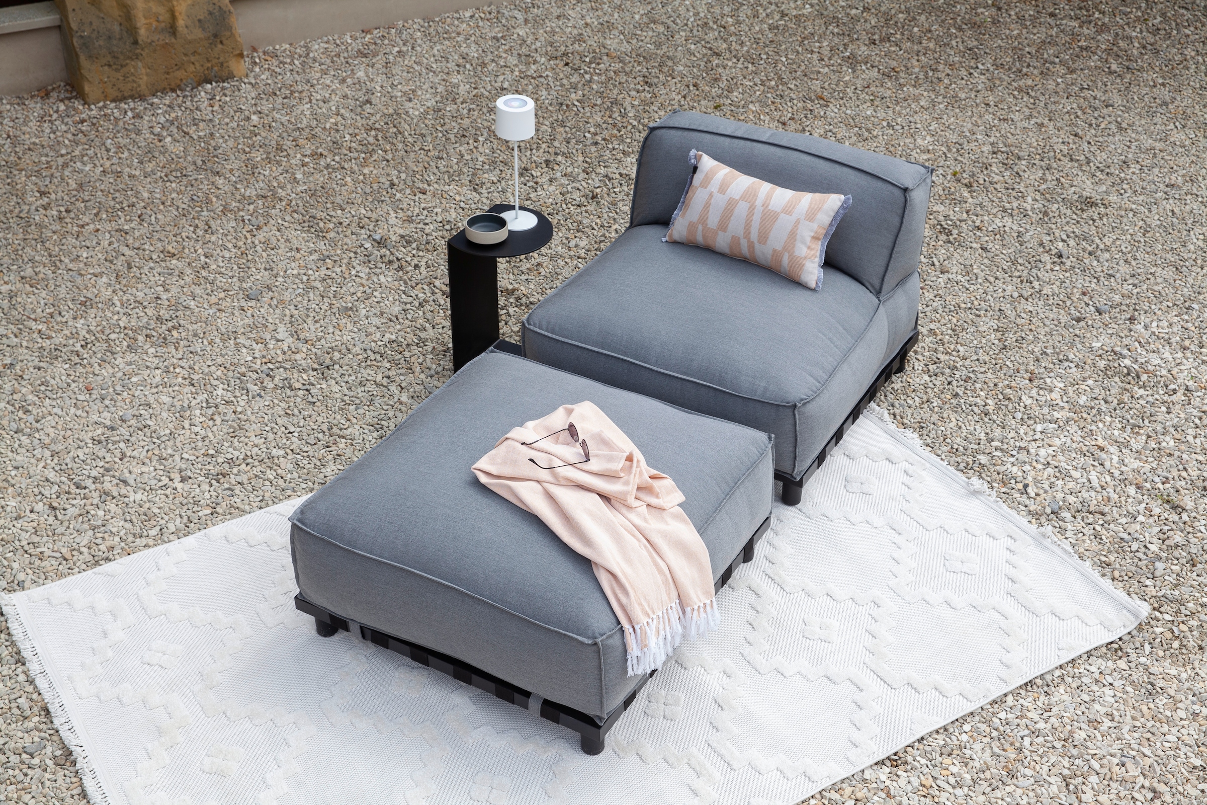 SCHÖNER WOHNEN-Kollektion Tapis »Summer 6352« Rectangulaire 6 mm Höhe In- und Outdoor geeignet, Hoch Tief Struktur, Robuster Teppich