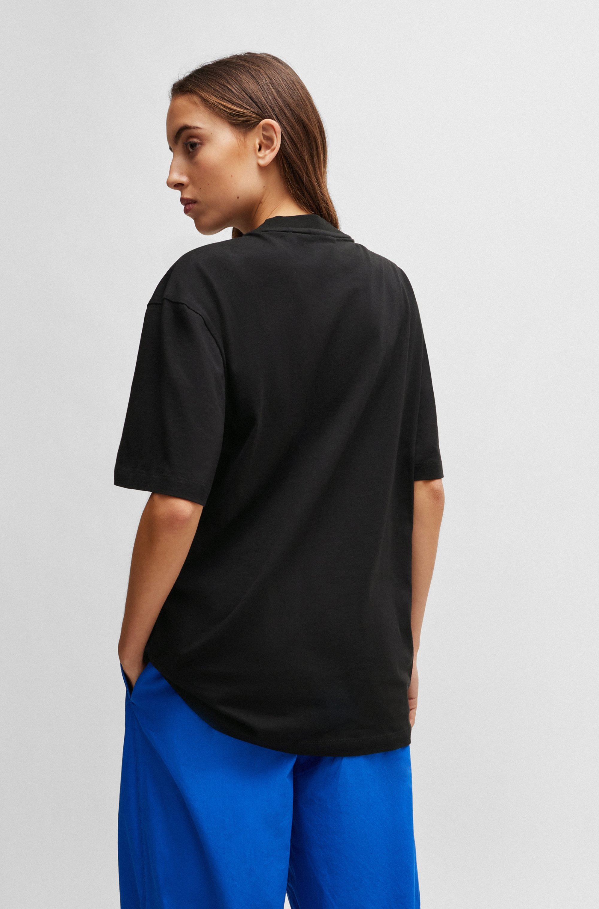 HUGO Blue T-Shirt »Nico«, mit grossem Logo-Print, Unisex