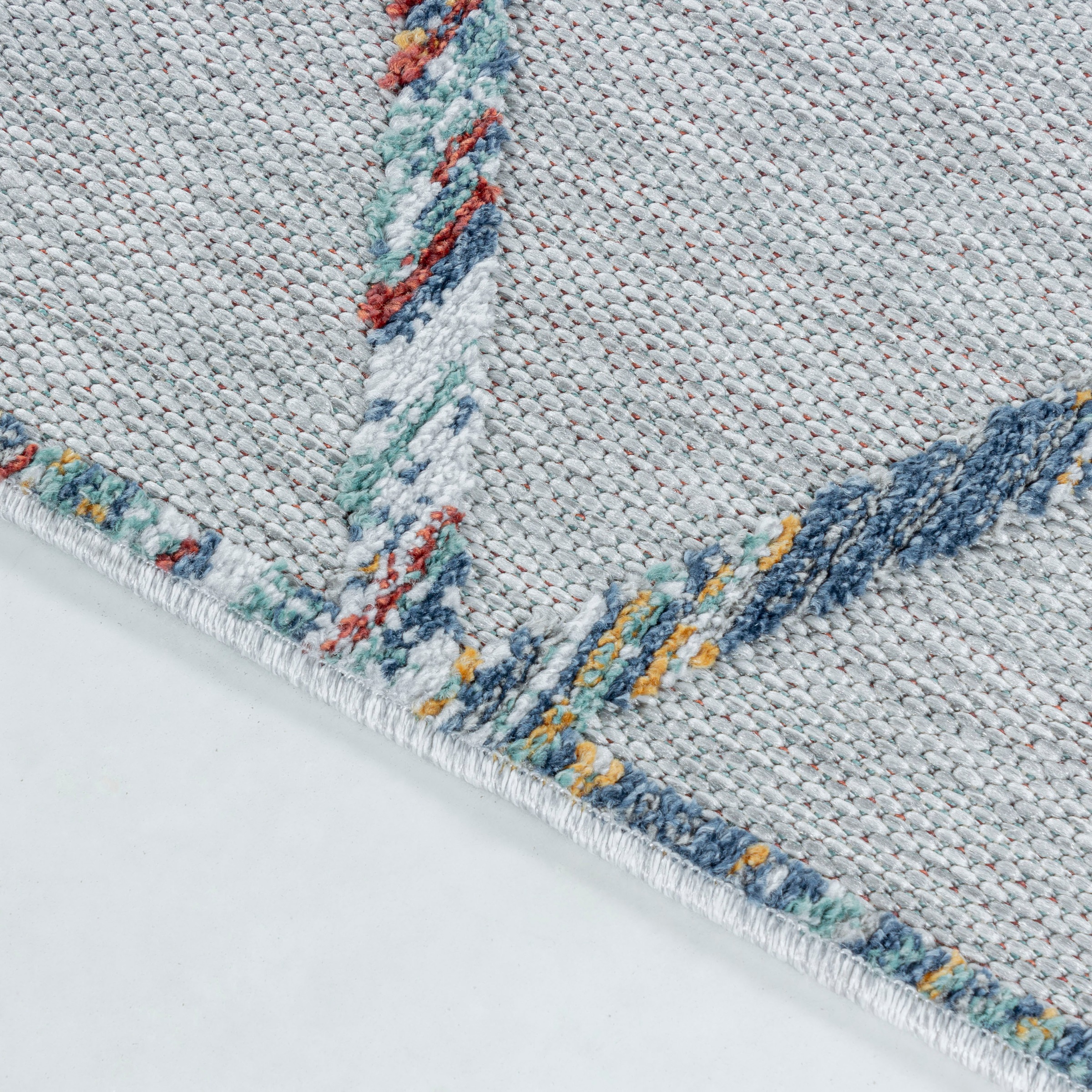 Ayyildiz Teppiche Teppich »BAHAMA 5151«, rechteckig, 8 mm Höhe, Läufer, Flachflor mit Hoch-Tief-Struktur, In-und Outdoor geeignet