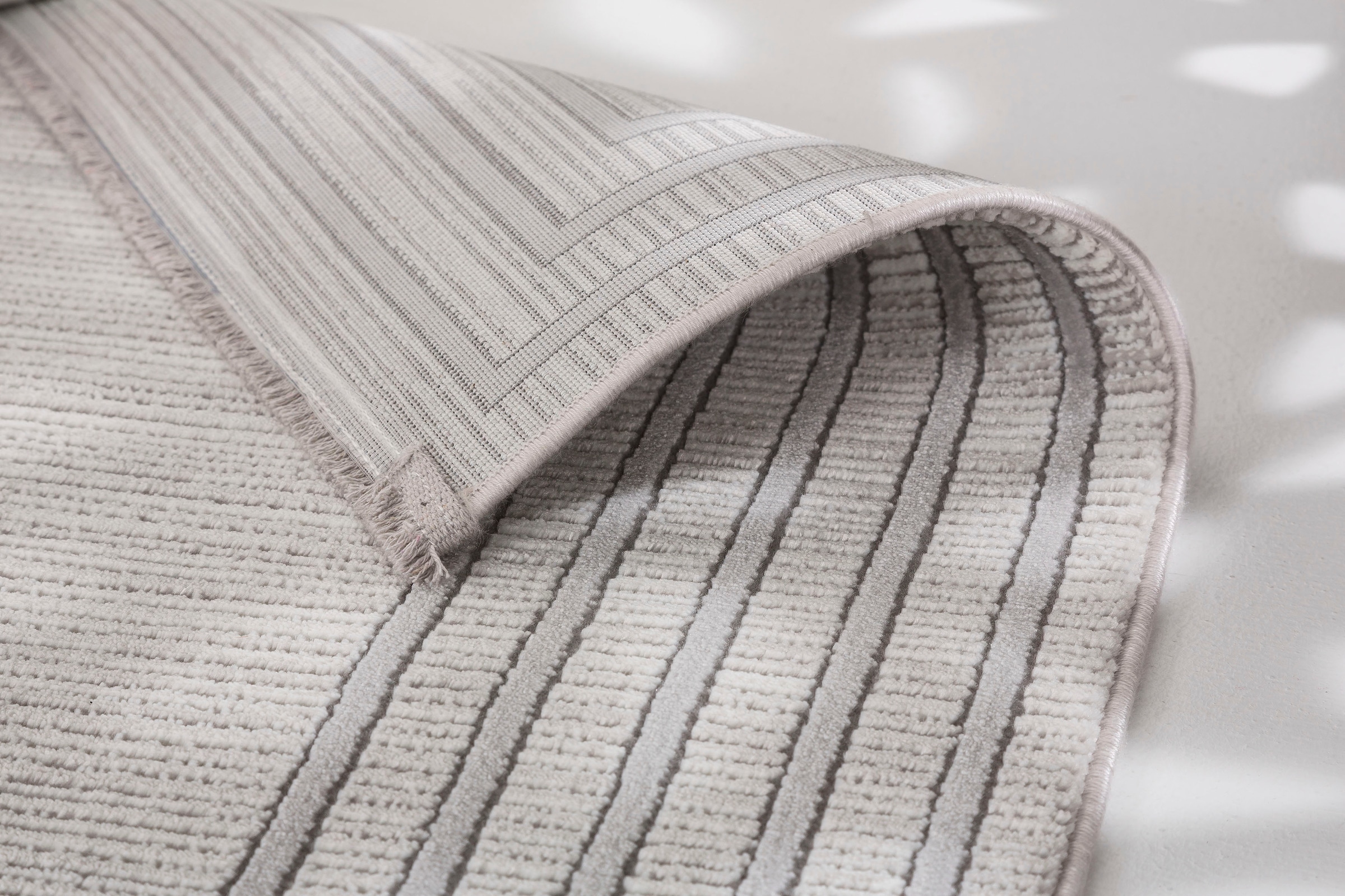 ASTRA Teppich »Vercelli 231/232  Kurzflorteppich« rechteckig 9 mm Höhe 3-D Effekt, wollig weiche Oberfläche, mit Fransen, Wohnzimmer