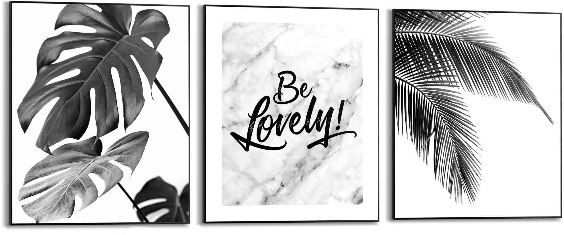 Image of Reinders! Wandbild »Natur Botanisch - Text - Modern - Palme«, (3 St.) bei Ackermann Versand Schweiz