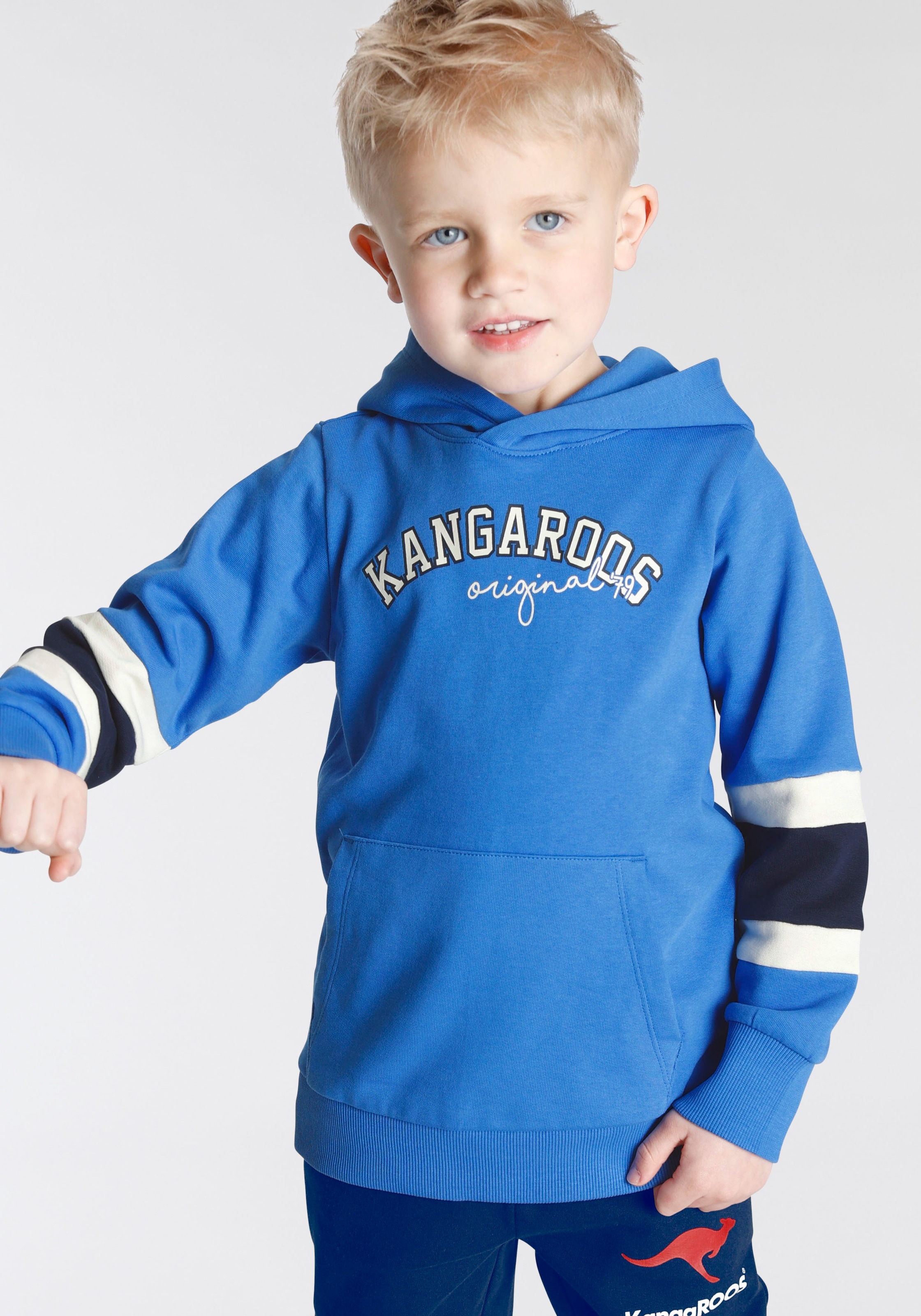 ✌ KangaROOS Kapuzensweatshirt »für kleine Ärmeln Streifen Acheter ligne mit Jungen«, an en den